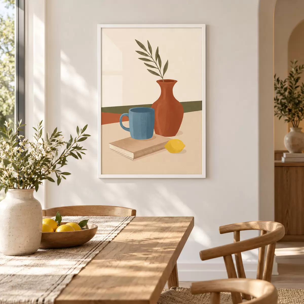 Plakat Przytulna martwa natura w ciepłych barwach f50735