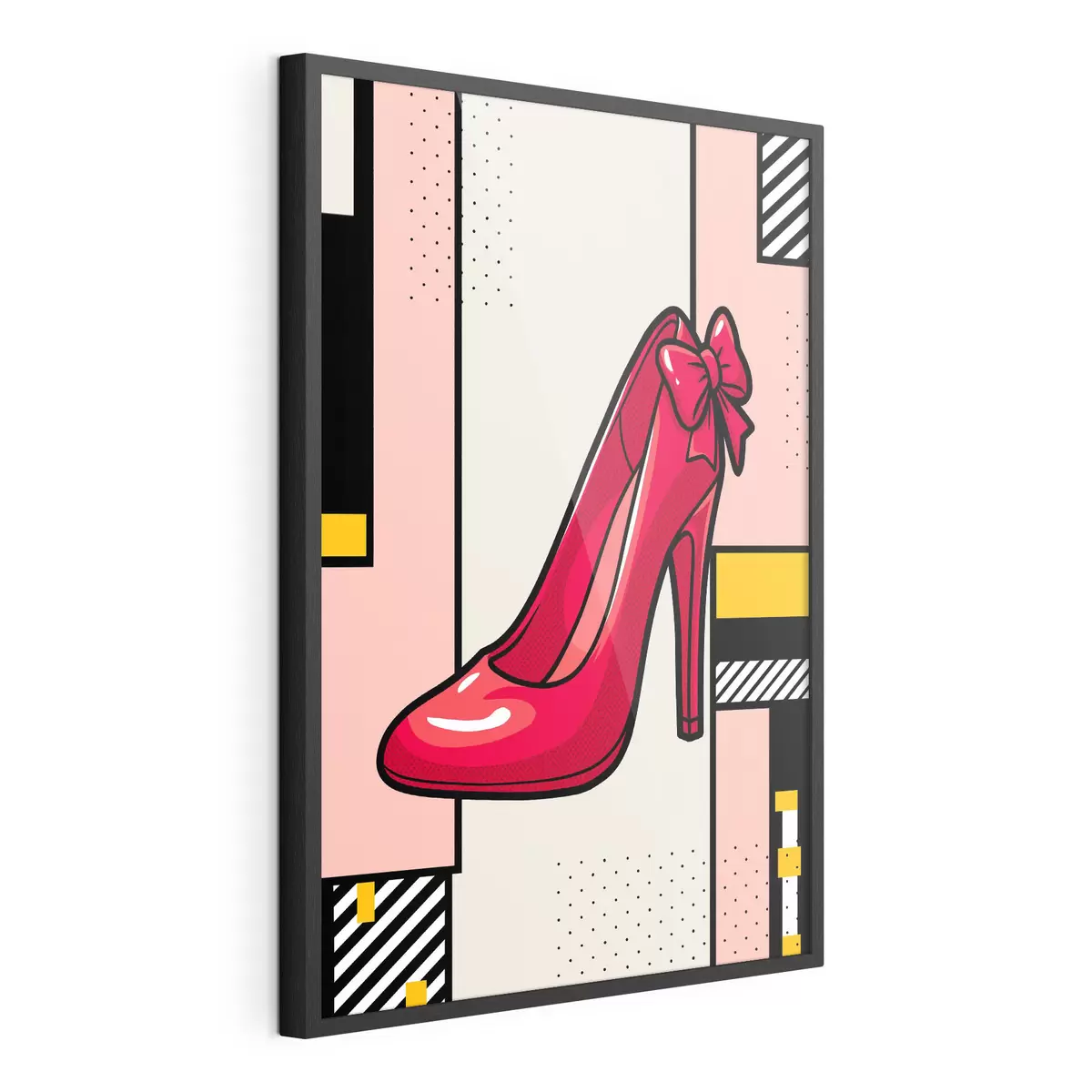 Plakat Elegancki czerwony obcas na zabawnym tle f50785