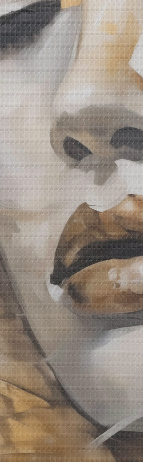 Obraz Abstrakcyjny portret młodej kobiety, nawiązujący do stylu malarskiego s51130