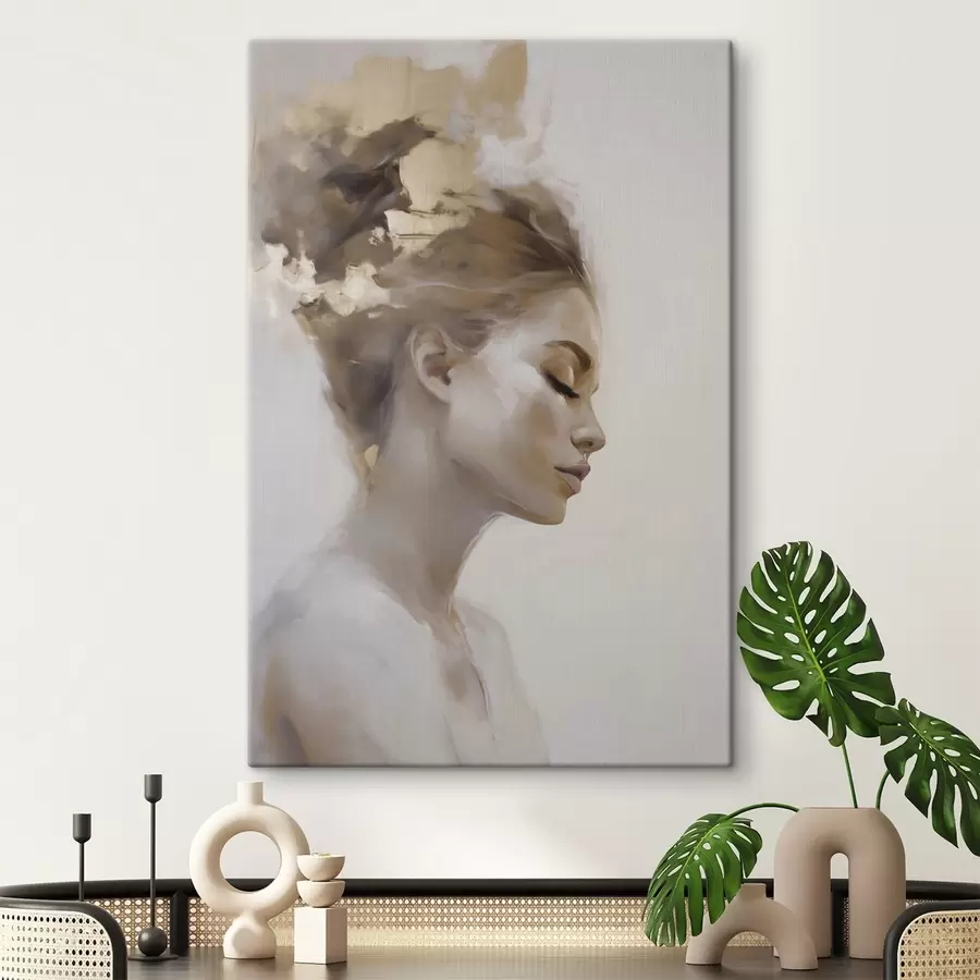 Obraz Portret profilowy młodej kobiety s51134