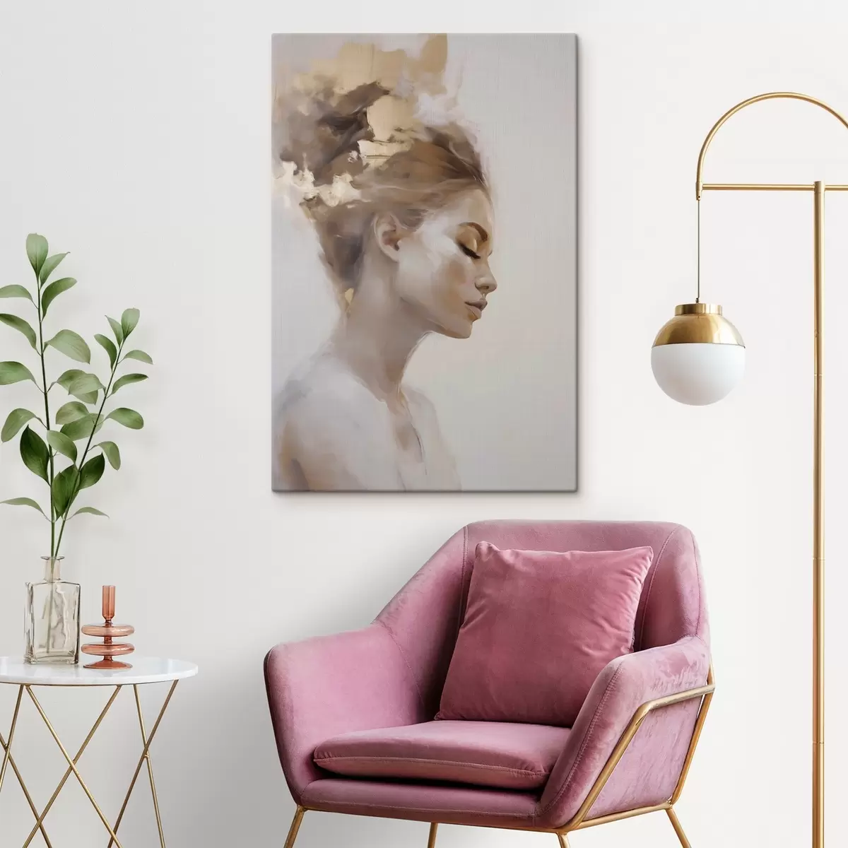 Obraz Portret profilowy młodej kobiety s51134