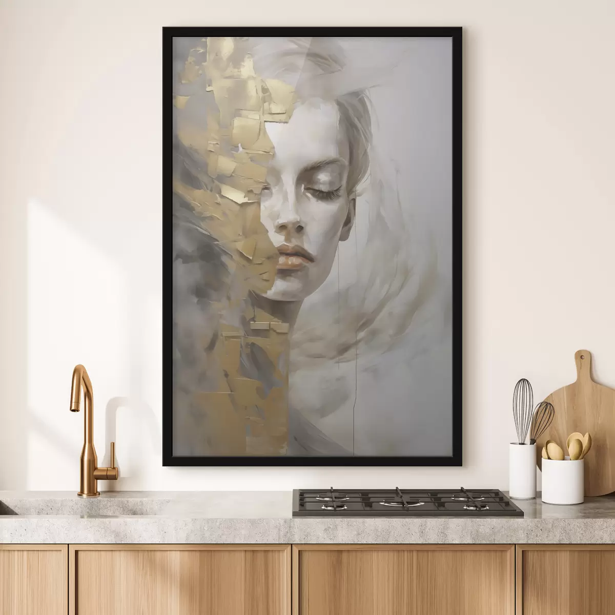 Plakat Portret abstrakcyjny, imitacja obrazu f51129