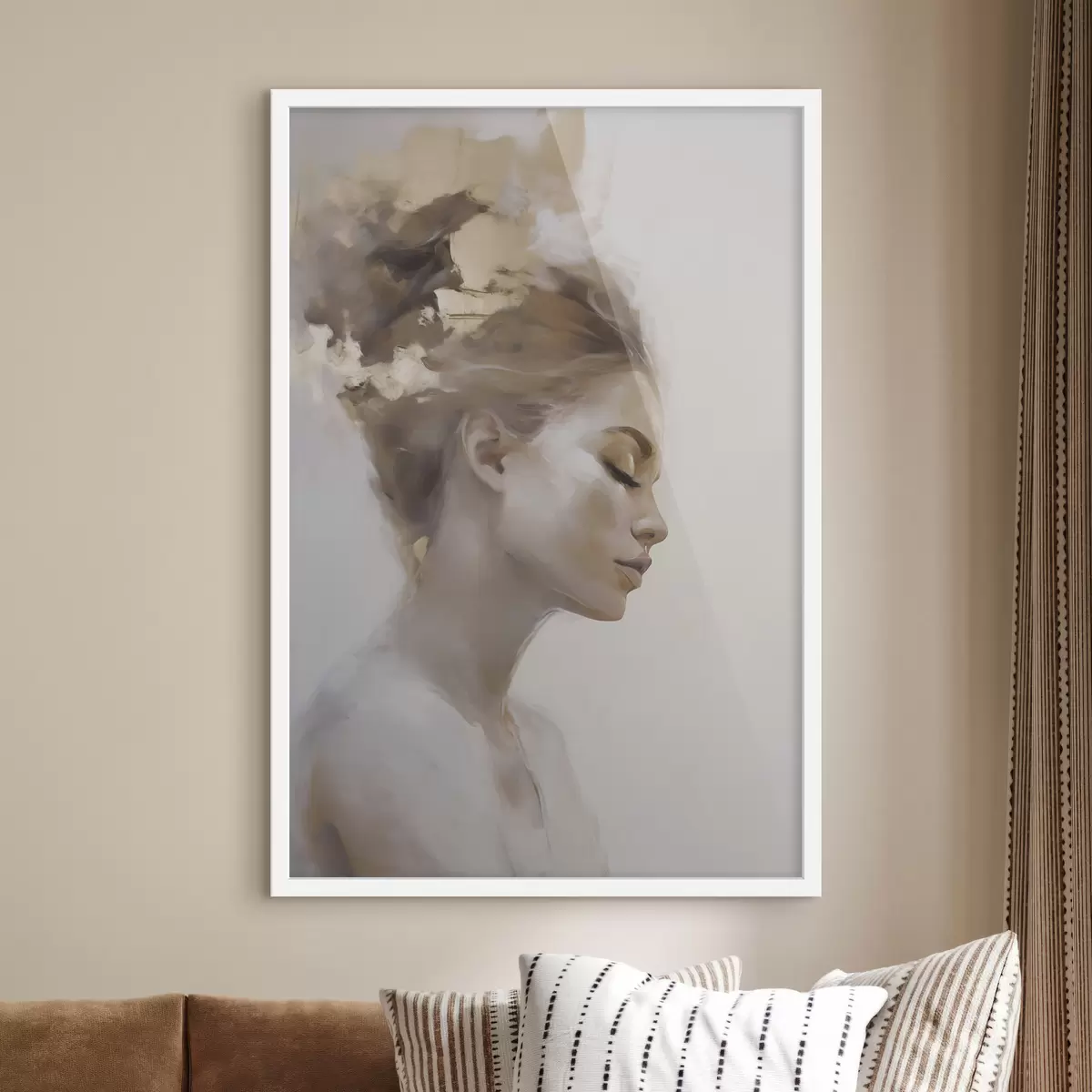 Plakat Portret profilowy młodej kobiety f51134