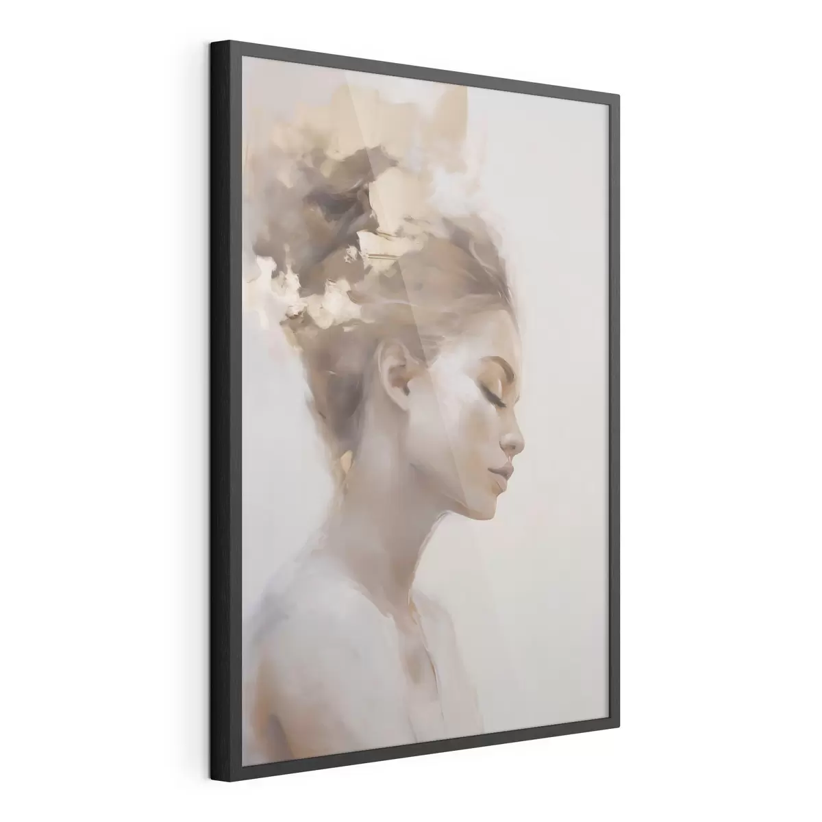 Plakat Portret profilowy młodej kobiety f51134