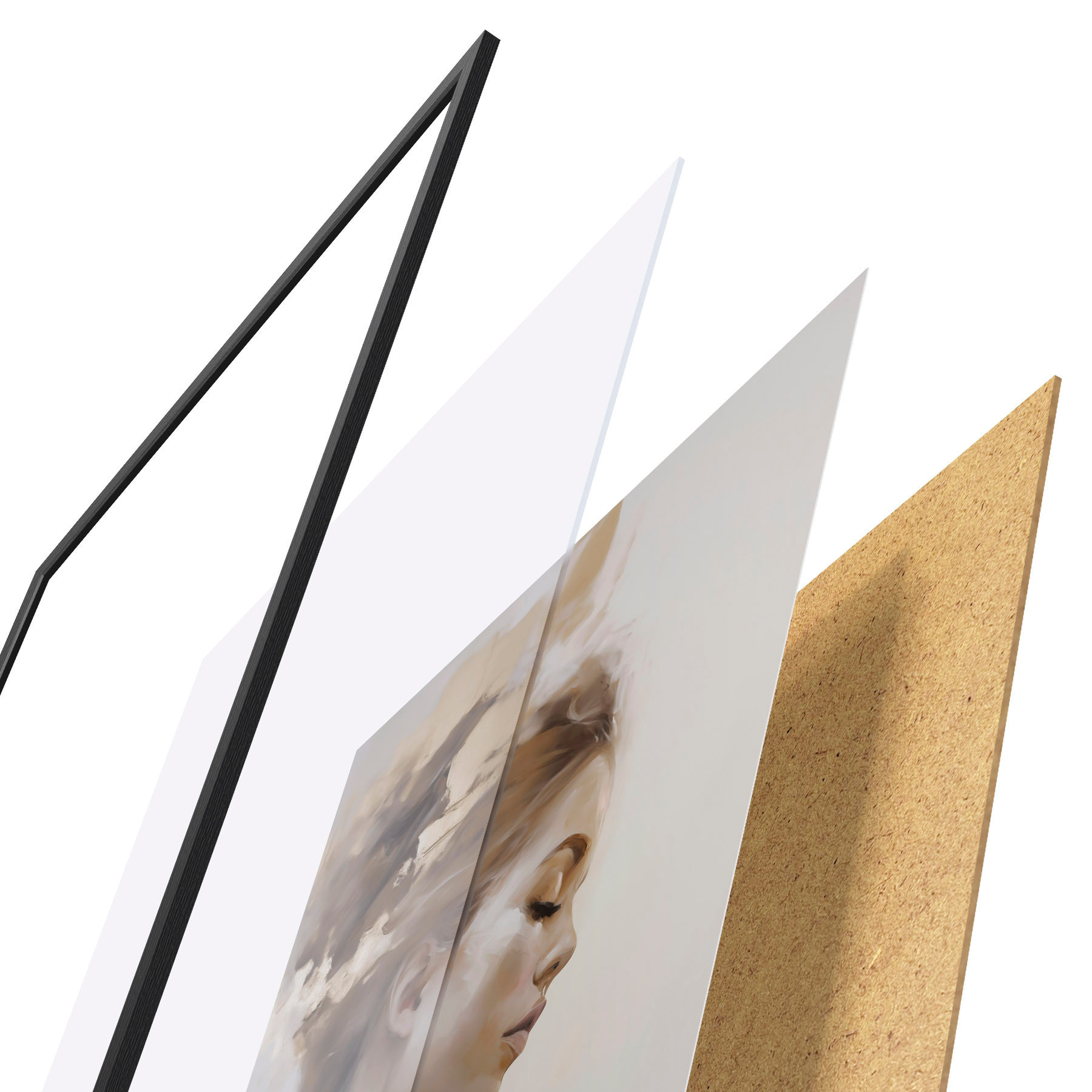 Plakat Portret profilowy młodej kobiety f51134