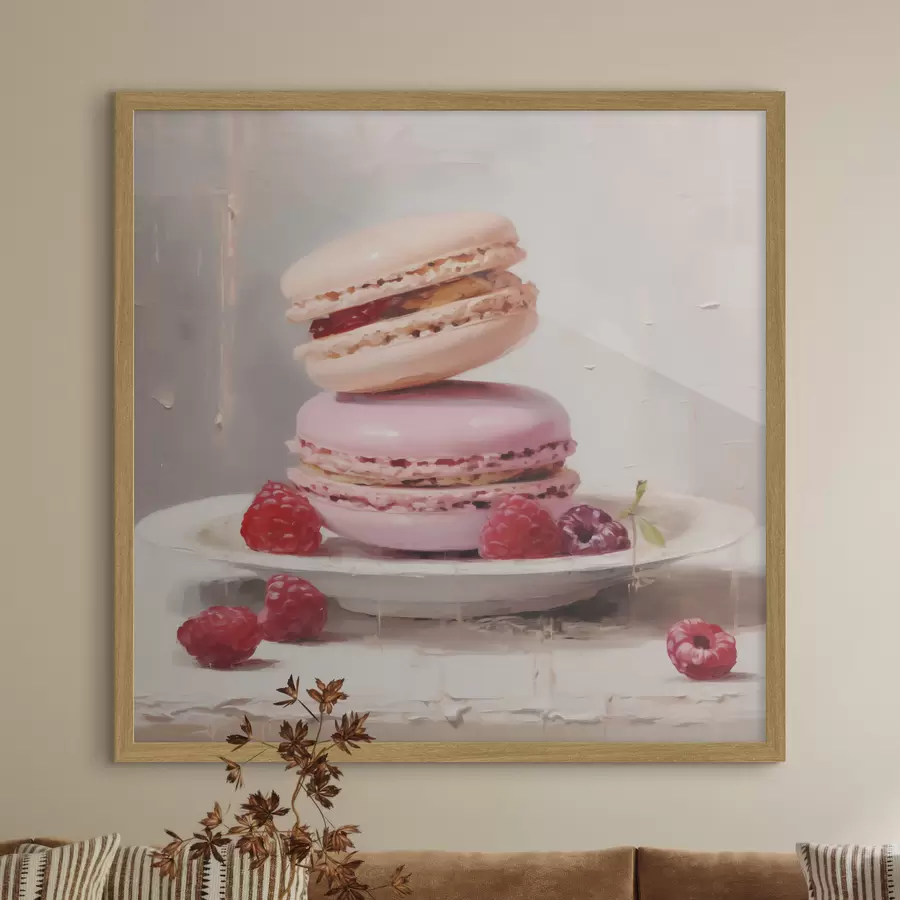 Fototapeta Makaroniki na talerzu, w stylu obrazu f51143