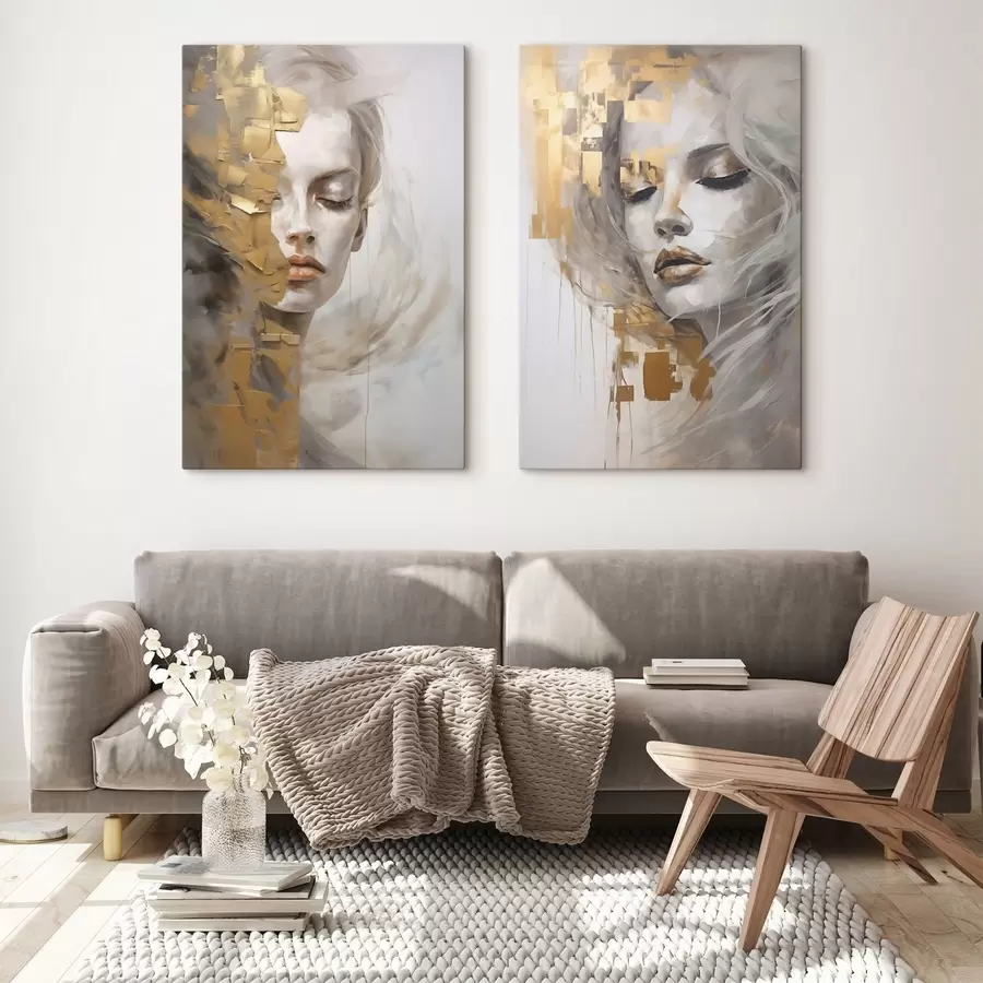Obraz Portret abstrakcyjny, imitacja obrazu m31096