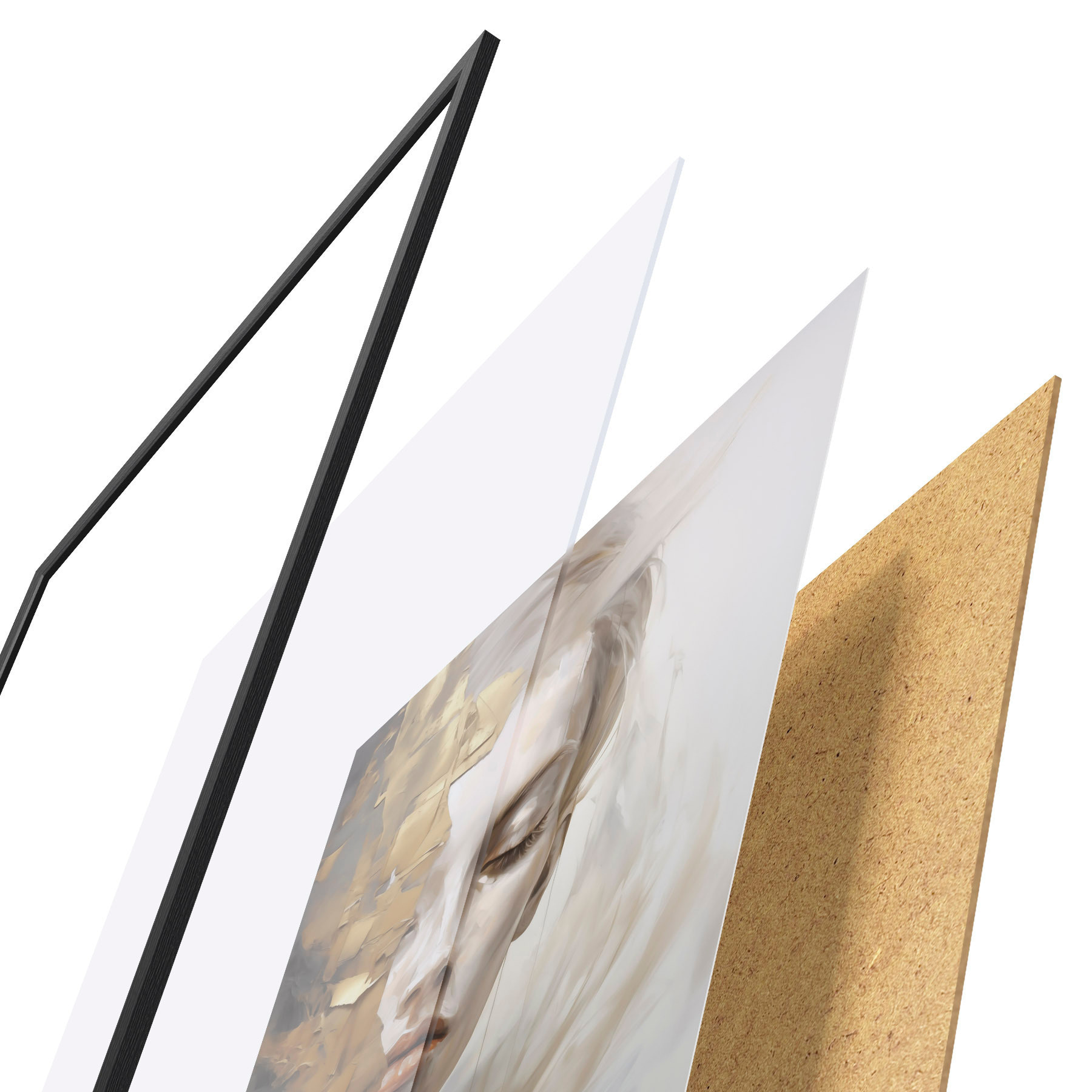 Plakat Portret abstrakcyjny, imitacja obrazu d31096