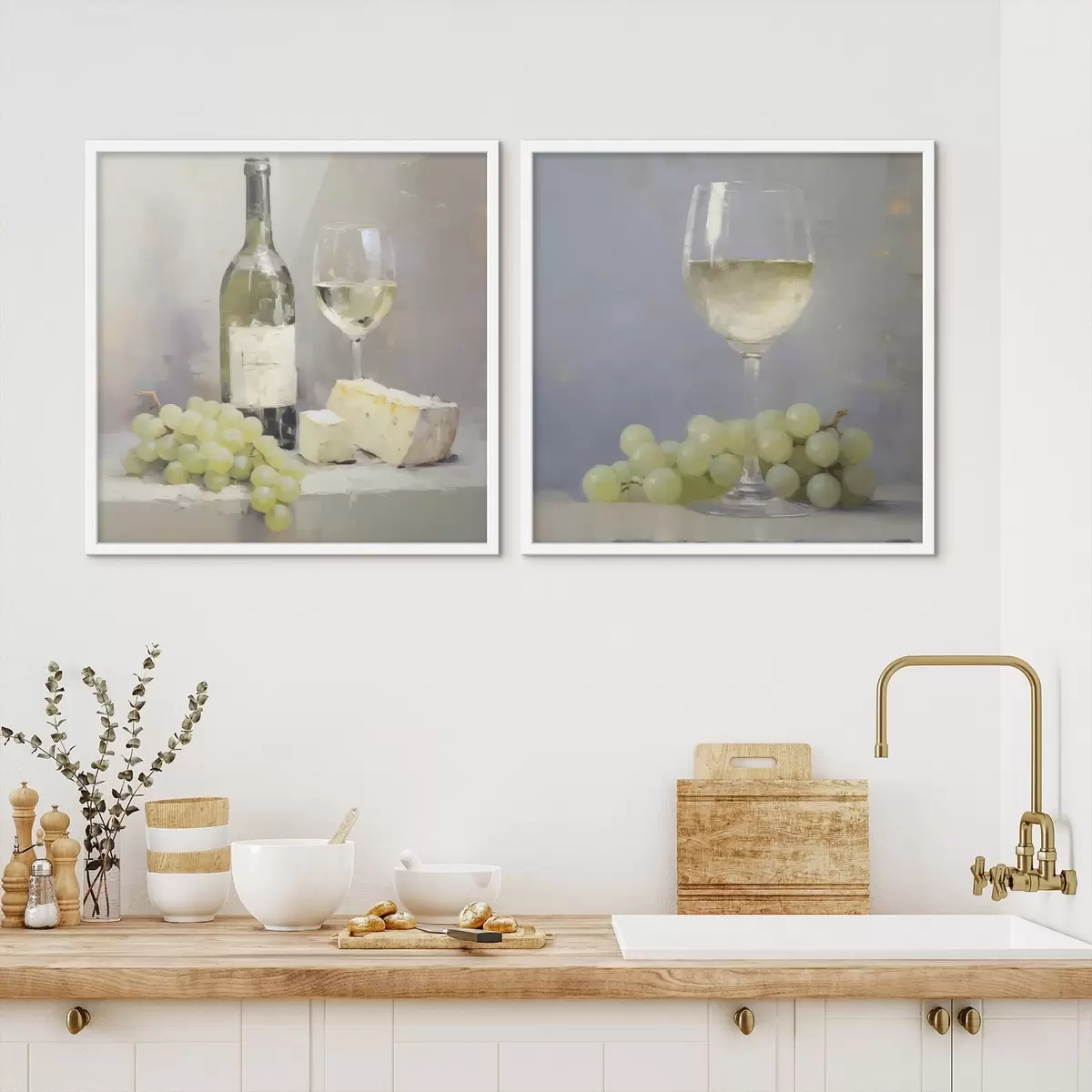Plakat Wino i winogrona – imitacja obrazu d31099