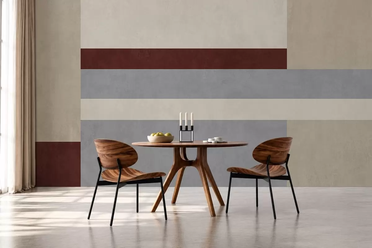 Fototapeta Geometria abstrakcyjna z blokami w kolorach bordowym, szarym i beżowym w05890v2