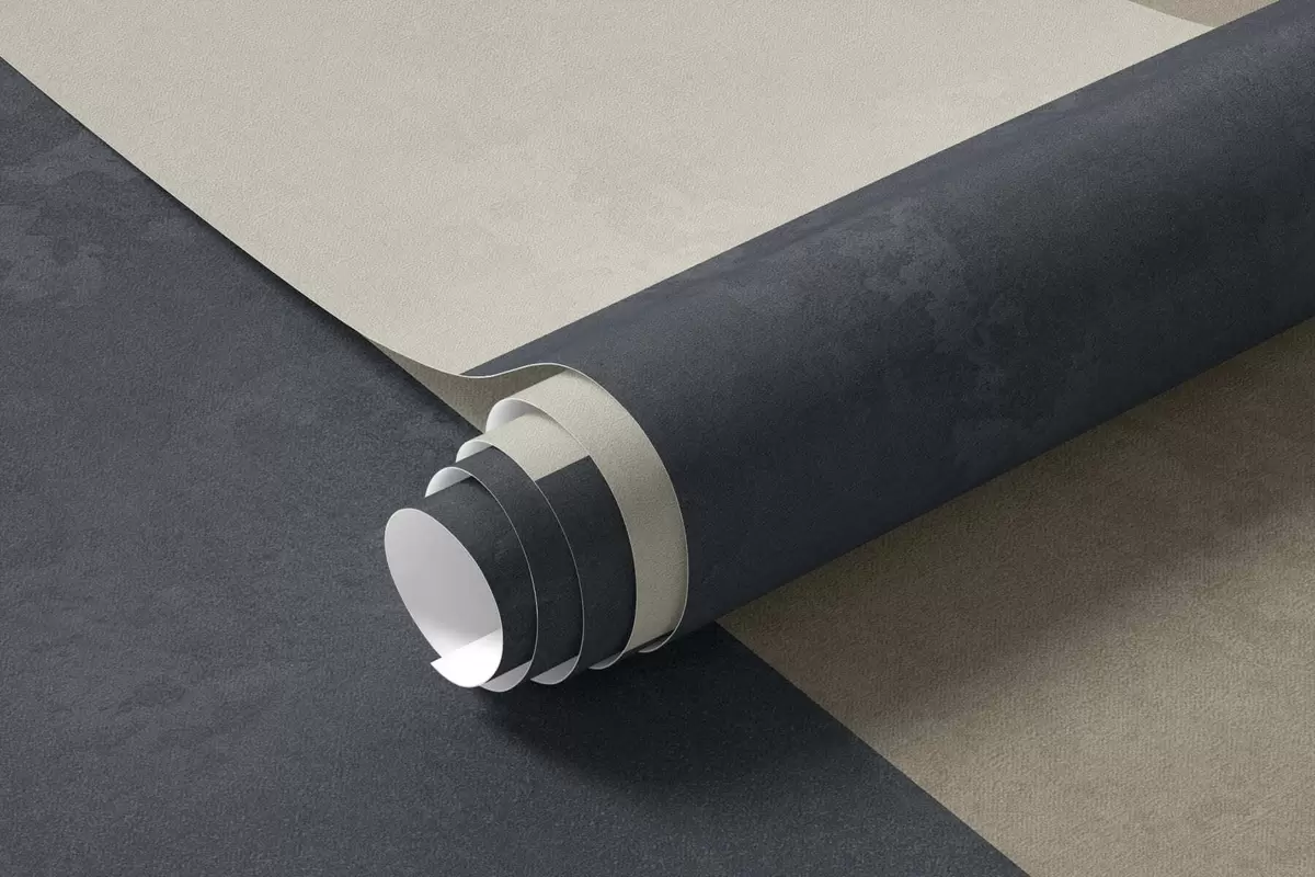 Fototapeta Kompozycja geometryczna z beżowych i szarych bloków z ciemnym paskiem w05891v3