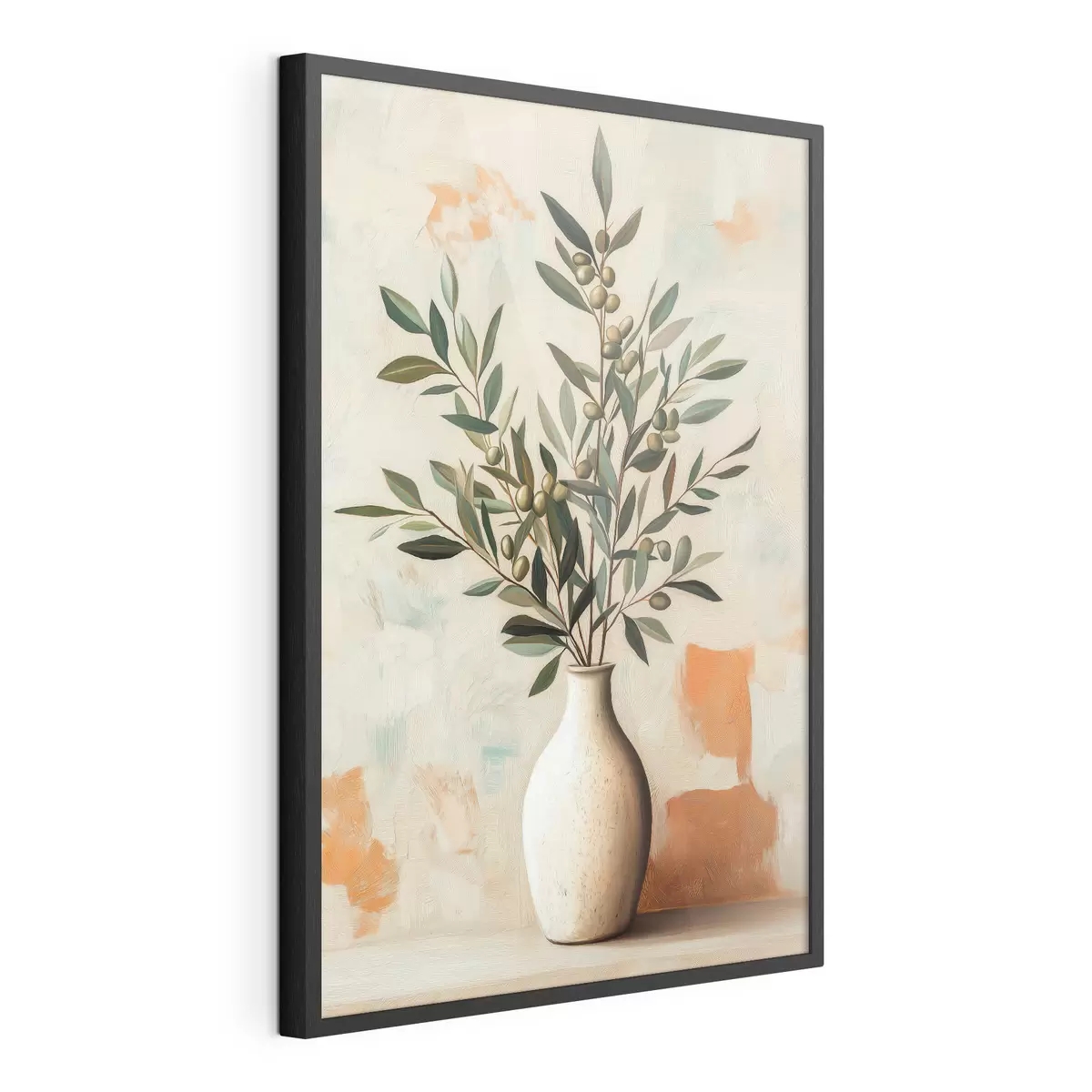 Plakat Gałązki oliwne w wazonie f51047