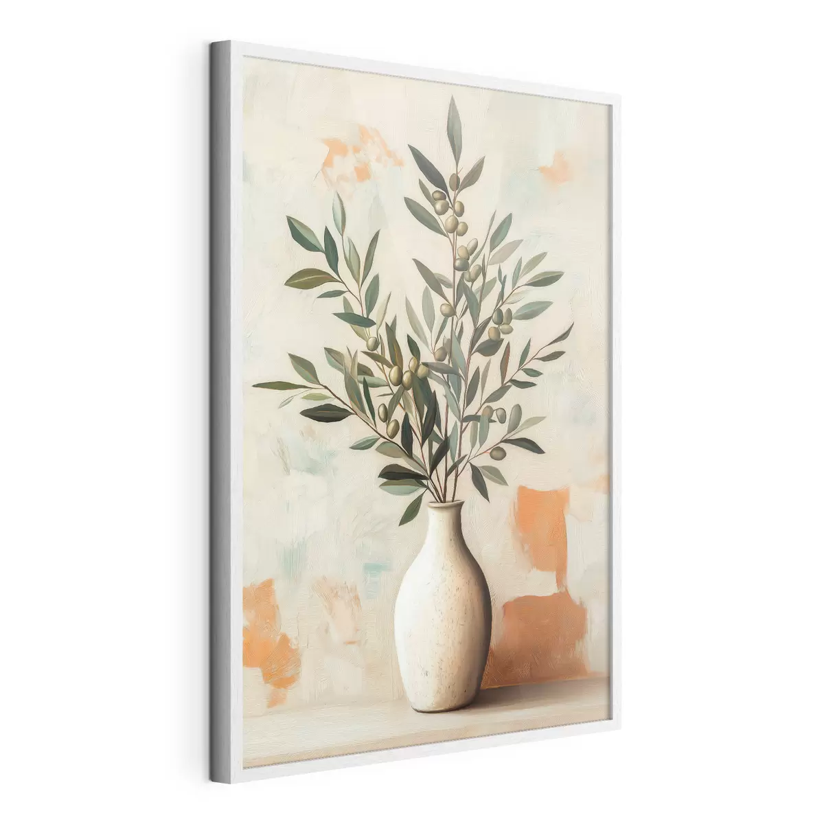 Plakat Gałązki oliwne w wazonie f51047