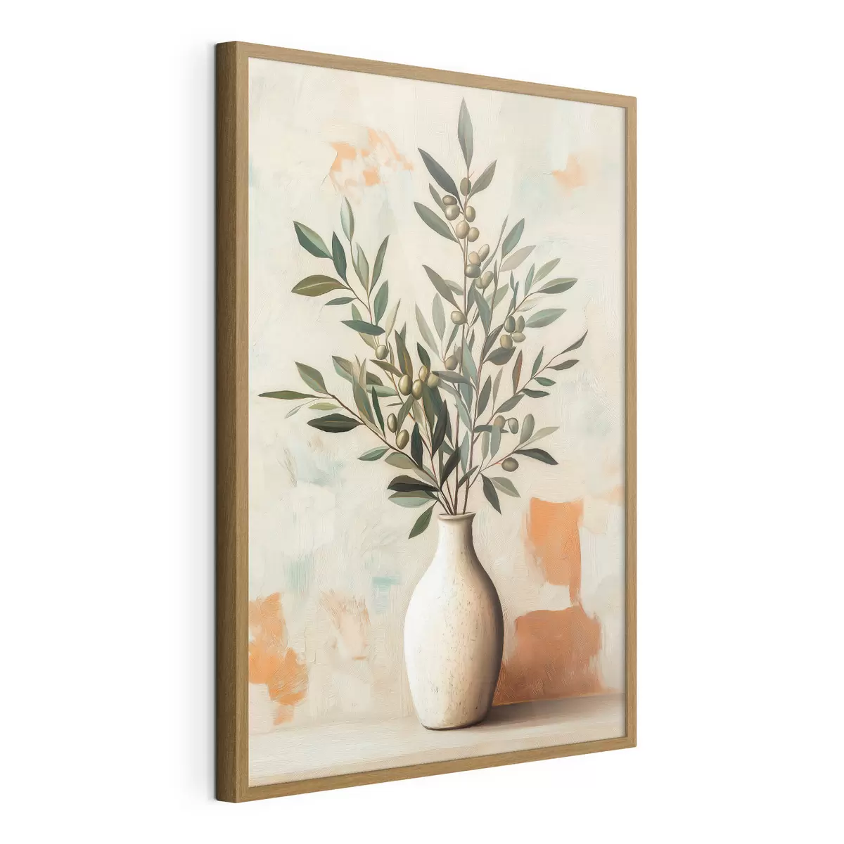 Plakat Gałązki oliwne w wazonie f51047