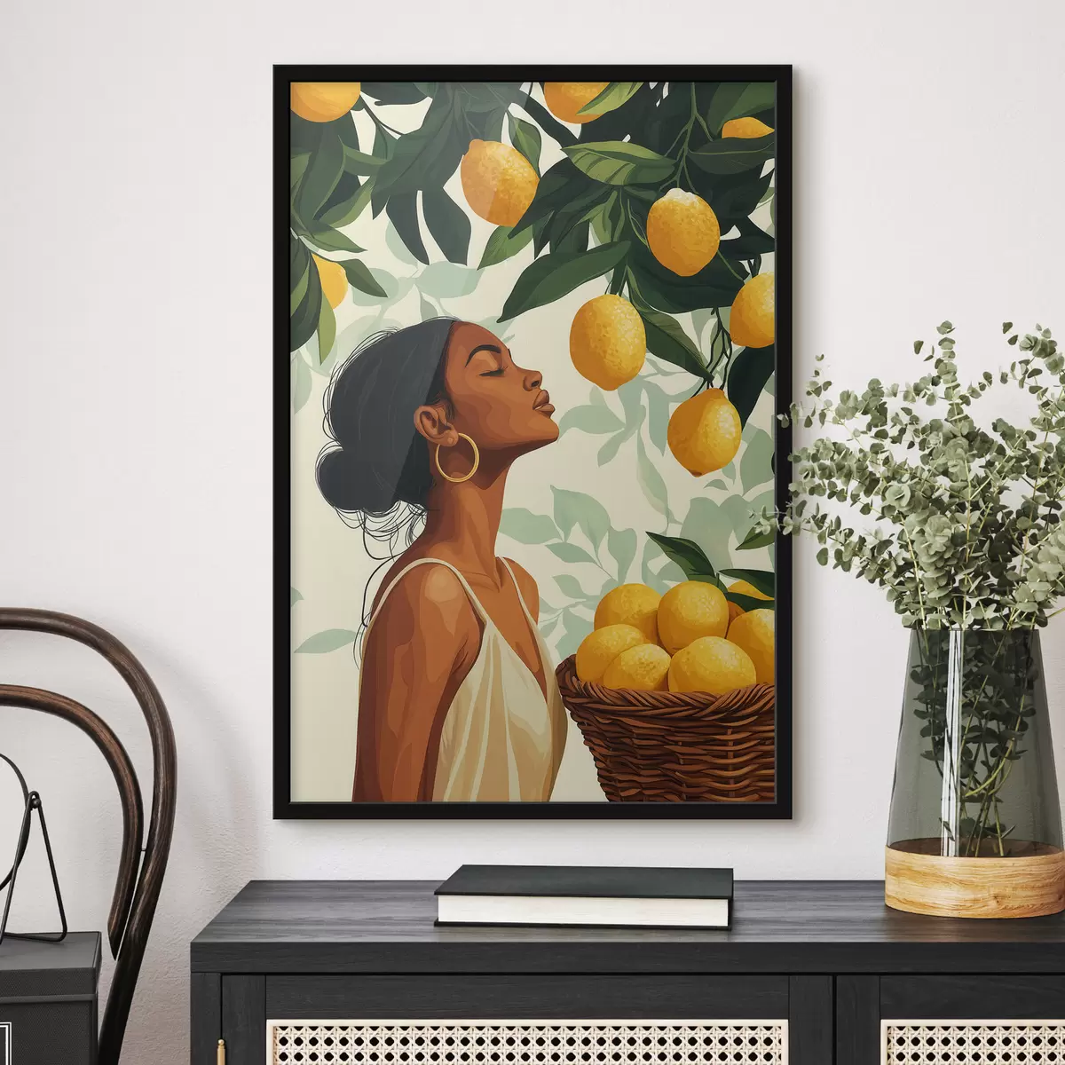 Plakat Dziewczyna wśród cytryn f51049