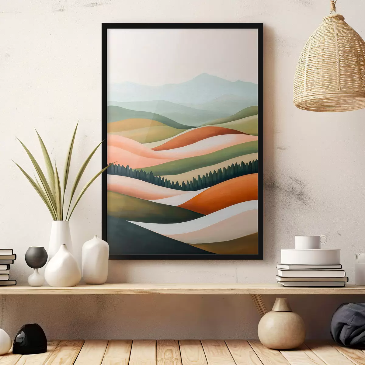 Plakat Kolorowe wzgórza f51056