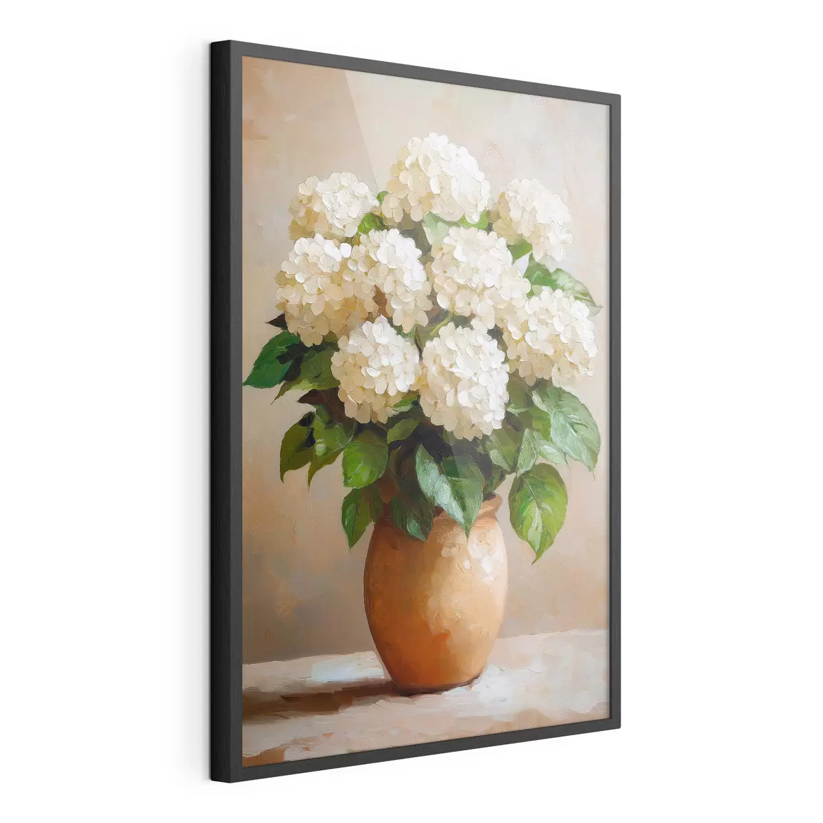 Plakat Białe hortensje f51062