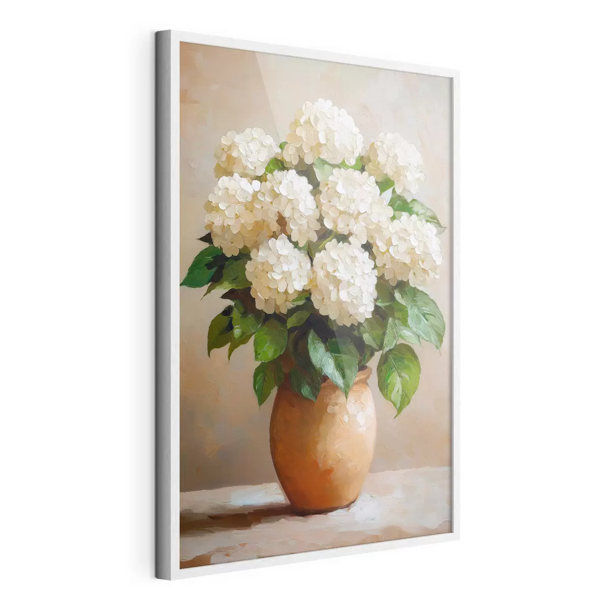 Plakat Białe hortensje f51062