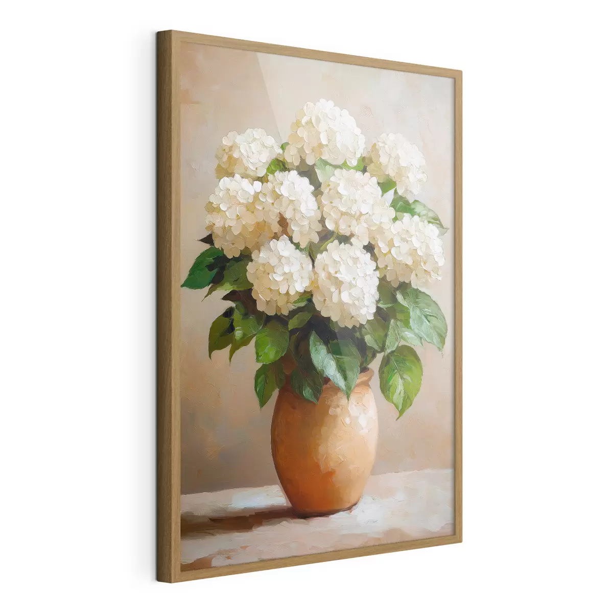 Plakat Białe hortensje f51062