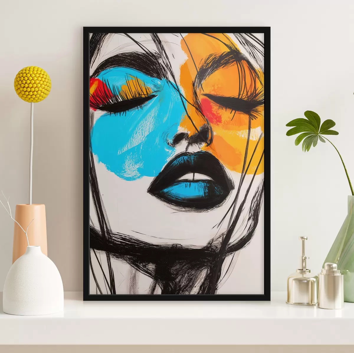 Plakat Twarze w farbie f51066