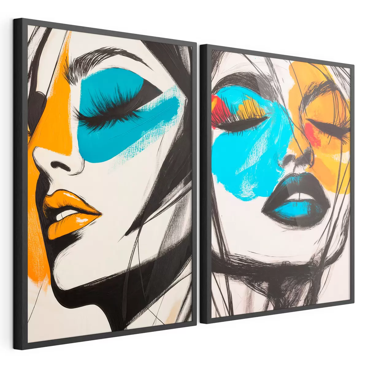 Plakat Twarze w farbie d31083