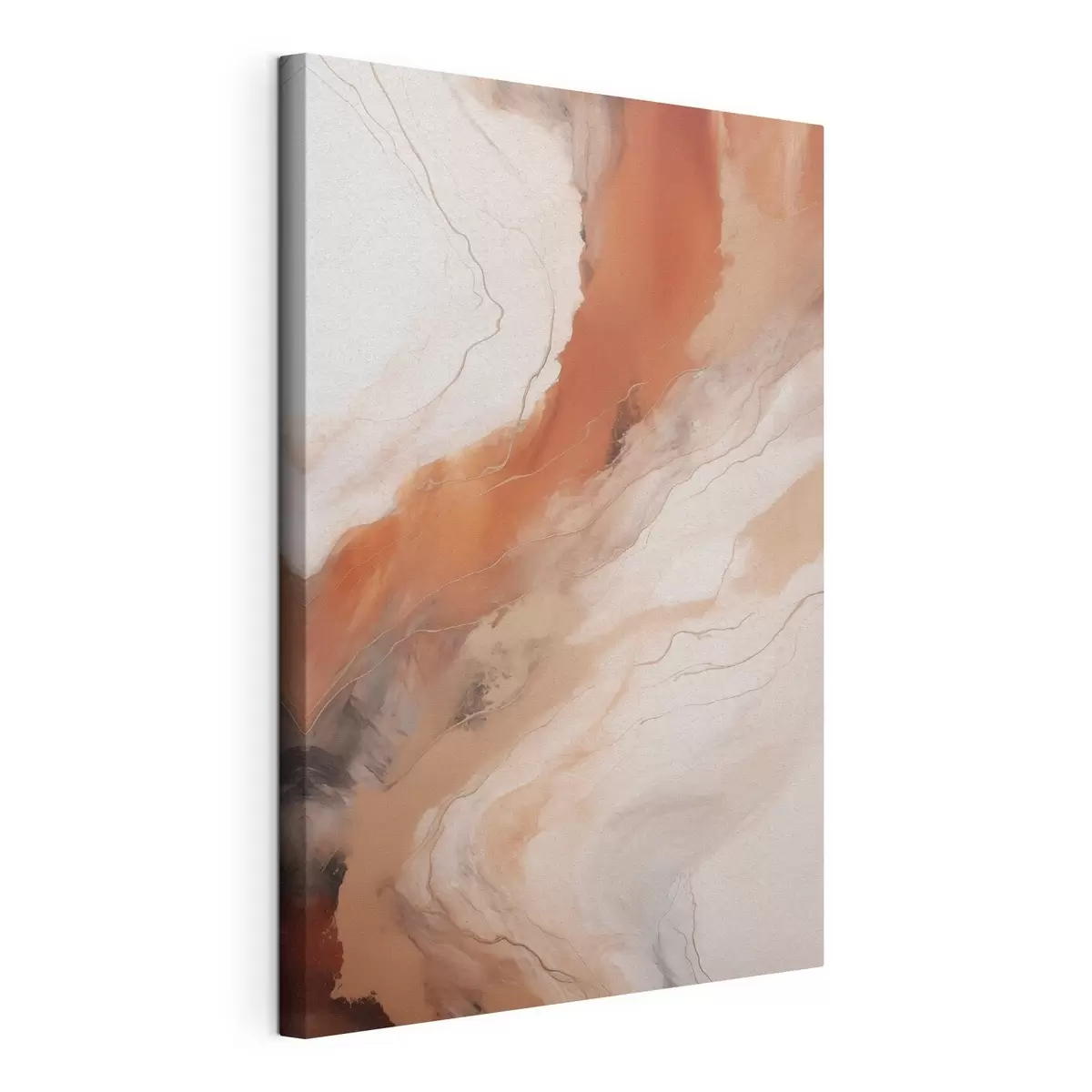 Obraz Ciepłe, terakotowe fale w stylu Fluid Art s51085