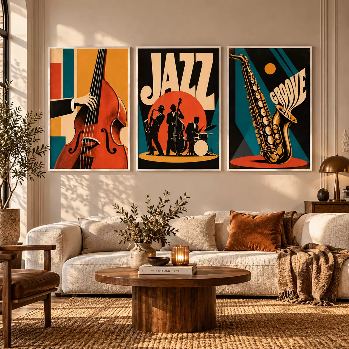 Plakat Muzycy jazzowi w żywych kolorach d31114