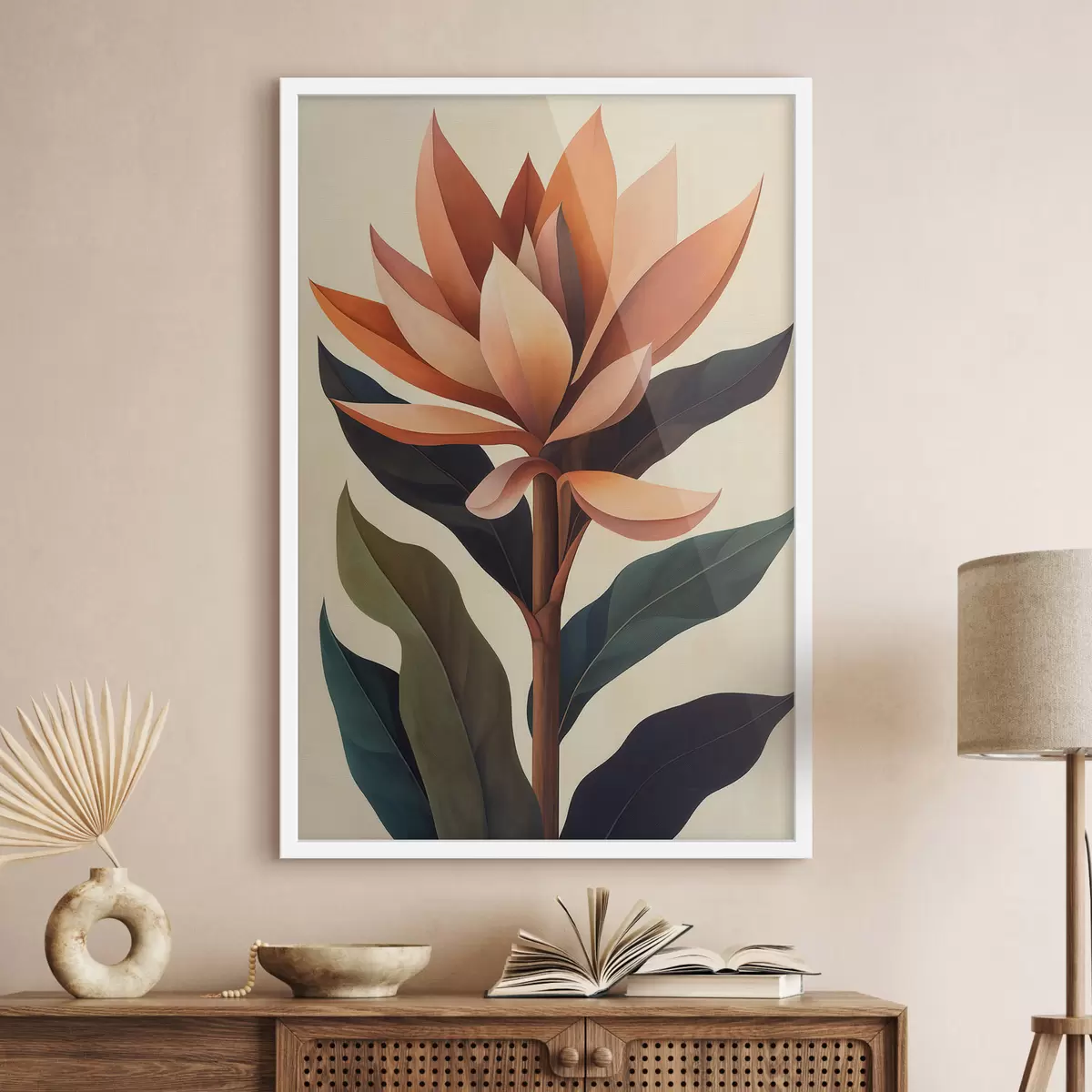 Plakat Abstrakcyjny kwiat f51155
