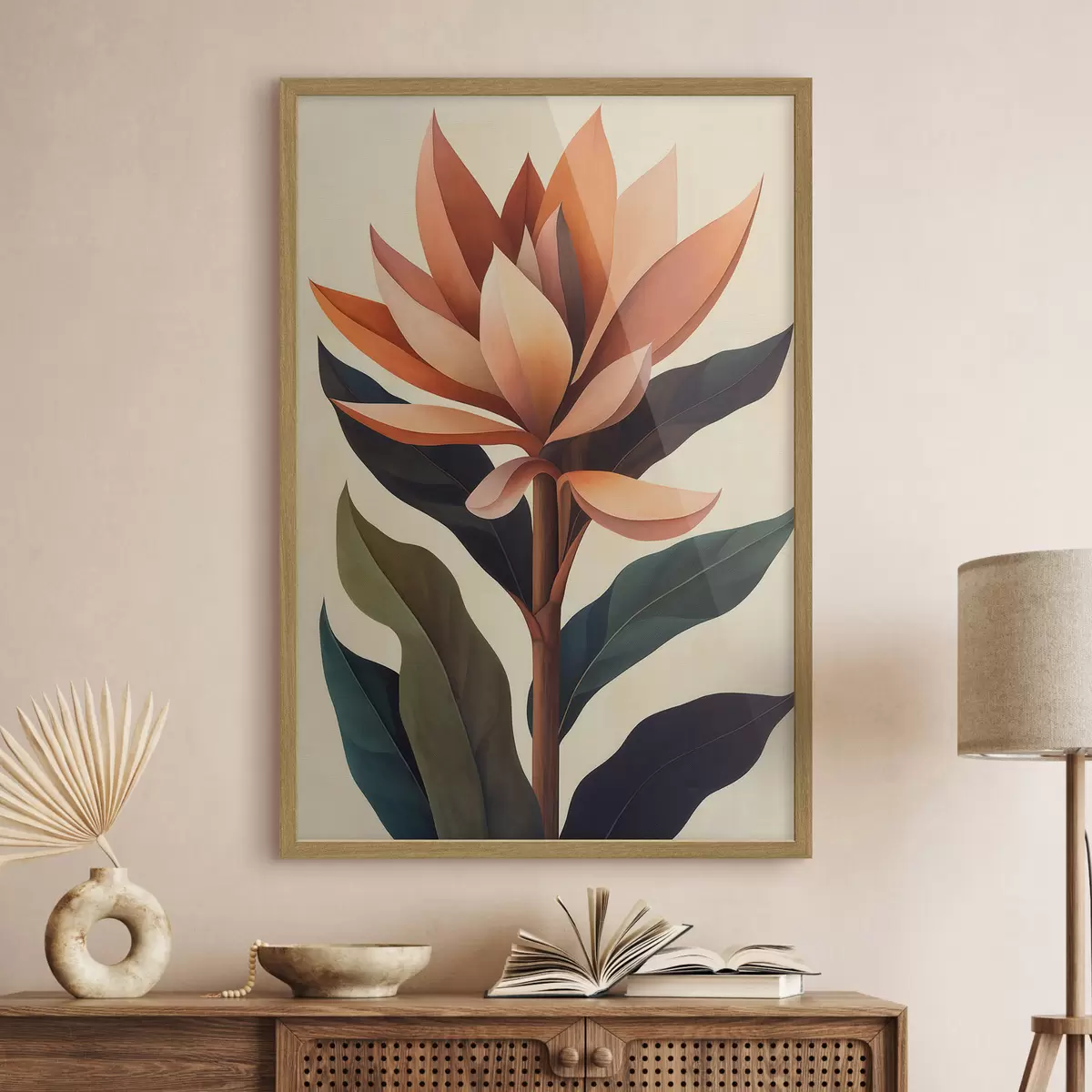 Plakat Abstrakcyjny kwiat f51155