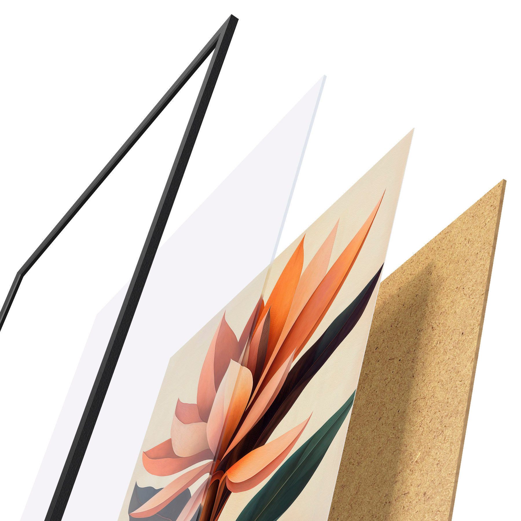 Plakat Abstrakcyjny kwiat f51155
