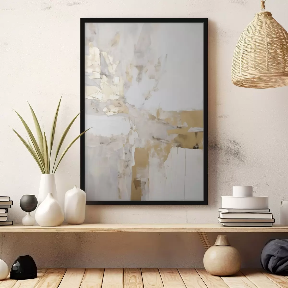 Plakat Minimalistyczna abstrakcja, imitacja obrazu f51163