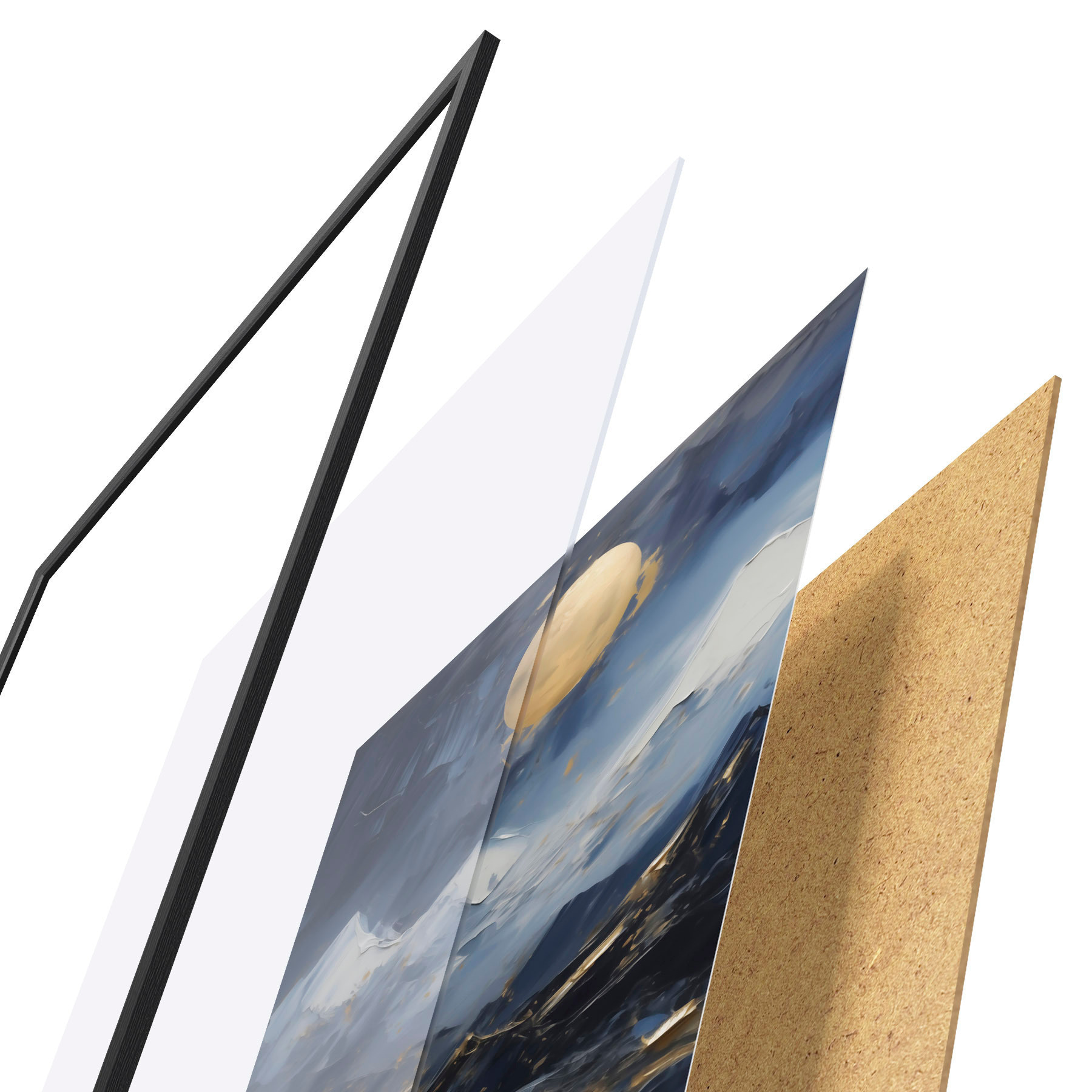 Plakat Krajobraz górski, imitacja obrazu f51164