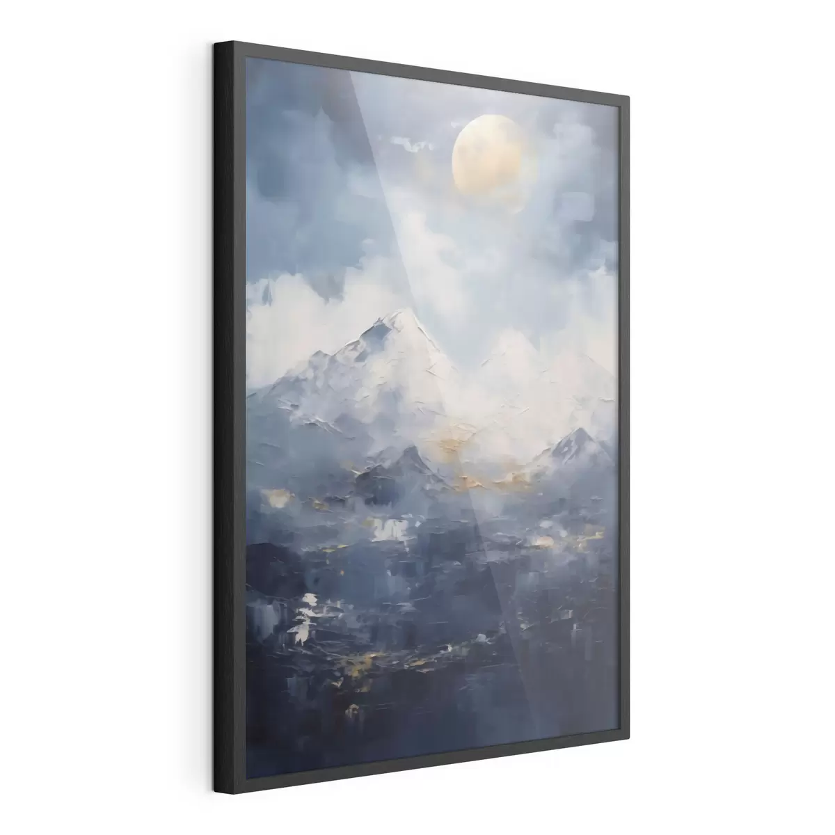 Plakat Nocny krajobraz górski, imitacja obrazu f51165