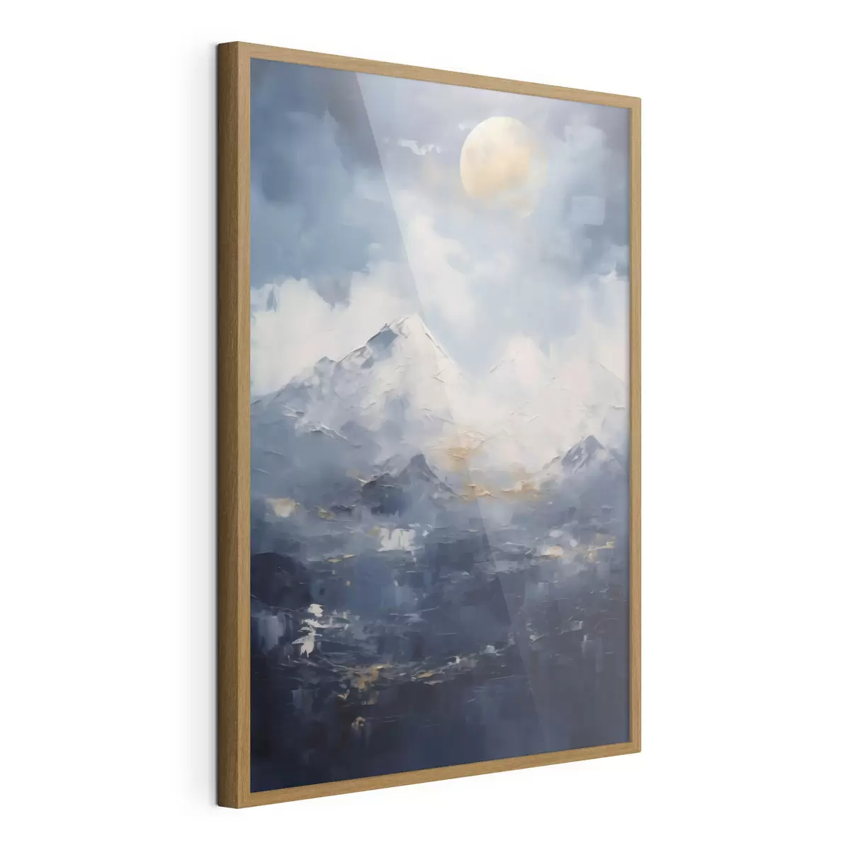 Plakat Nocny krajobraz górski, imitacja obrazu f51165