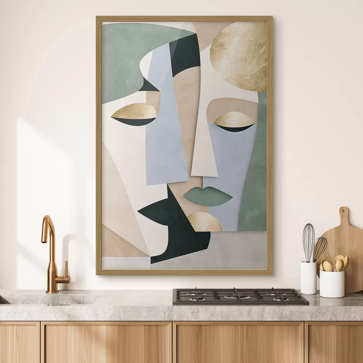 Plakat Abstrakcyjne geometryczne twarze f51178