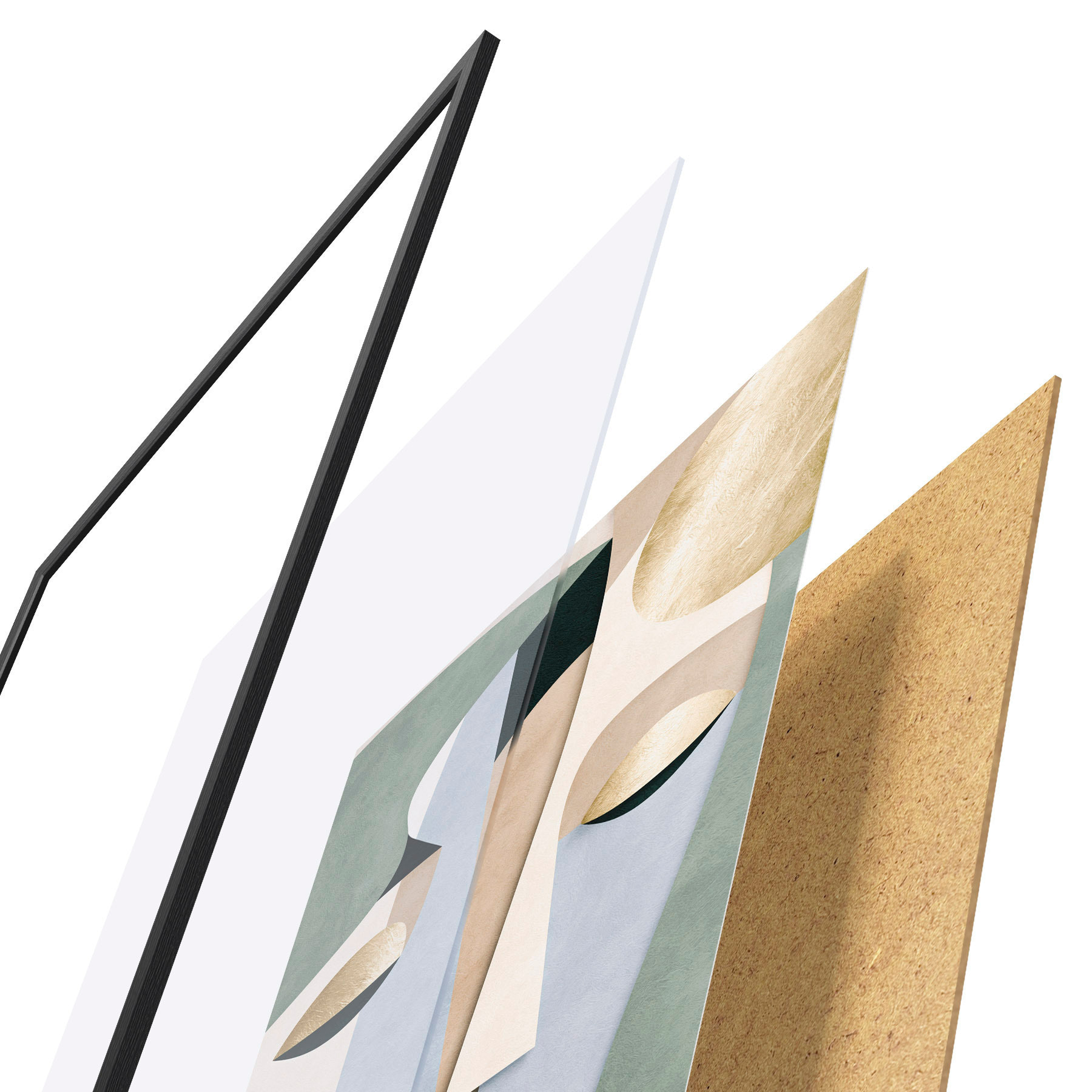 Plakat Abstrakcyjne geometryczne twarze f51178