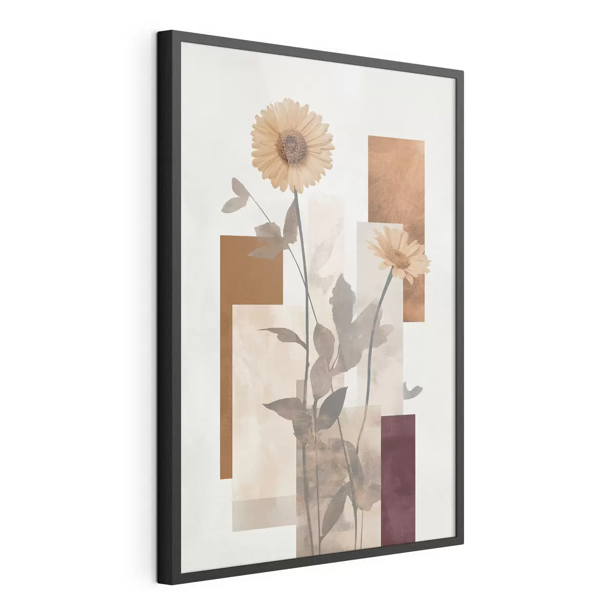 Plakat Kwiaty i figury geometryczne f51179