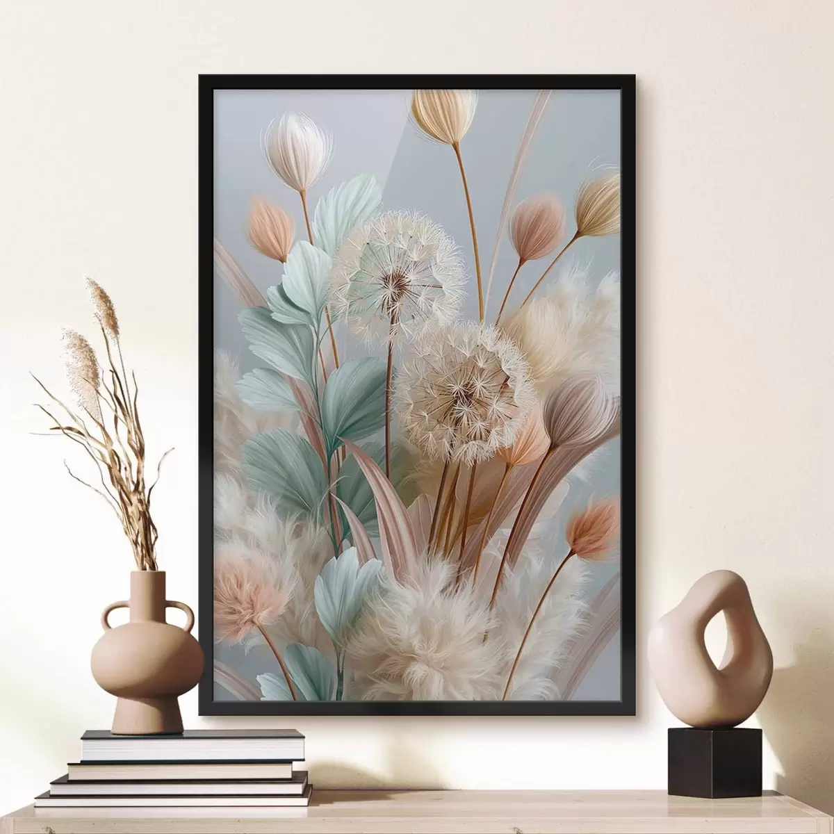 Plakat Delikatne mlecze i polne kwiaty f51182