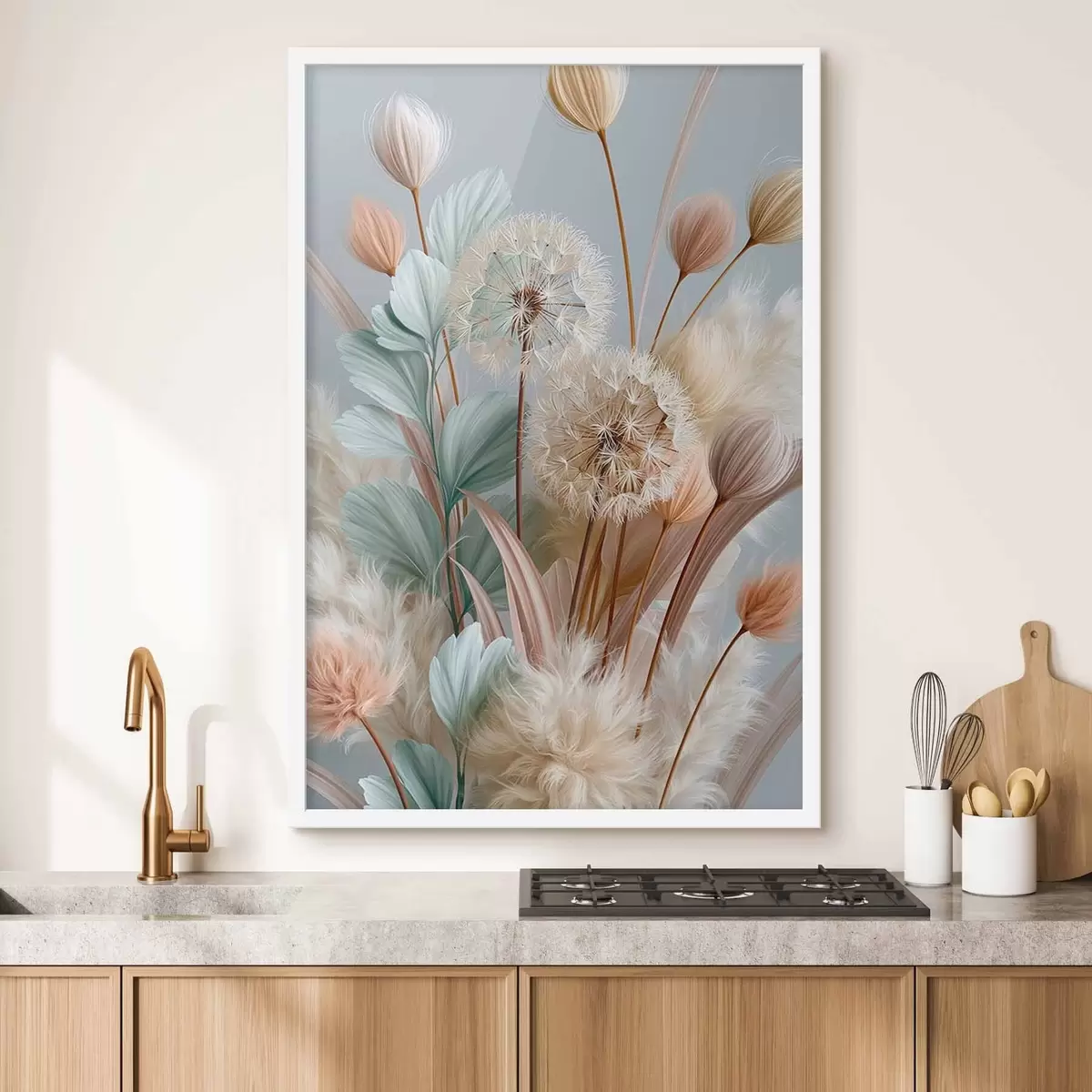 Plakat Delikatne mlecze i polne kwiaty f51182