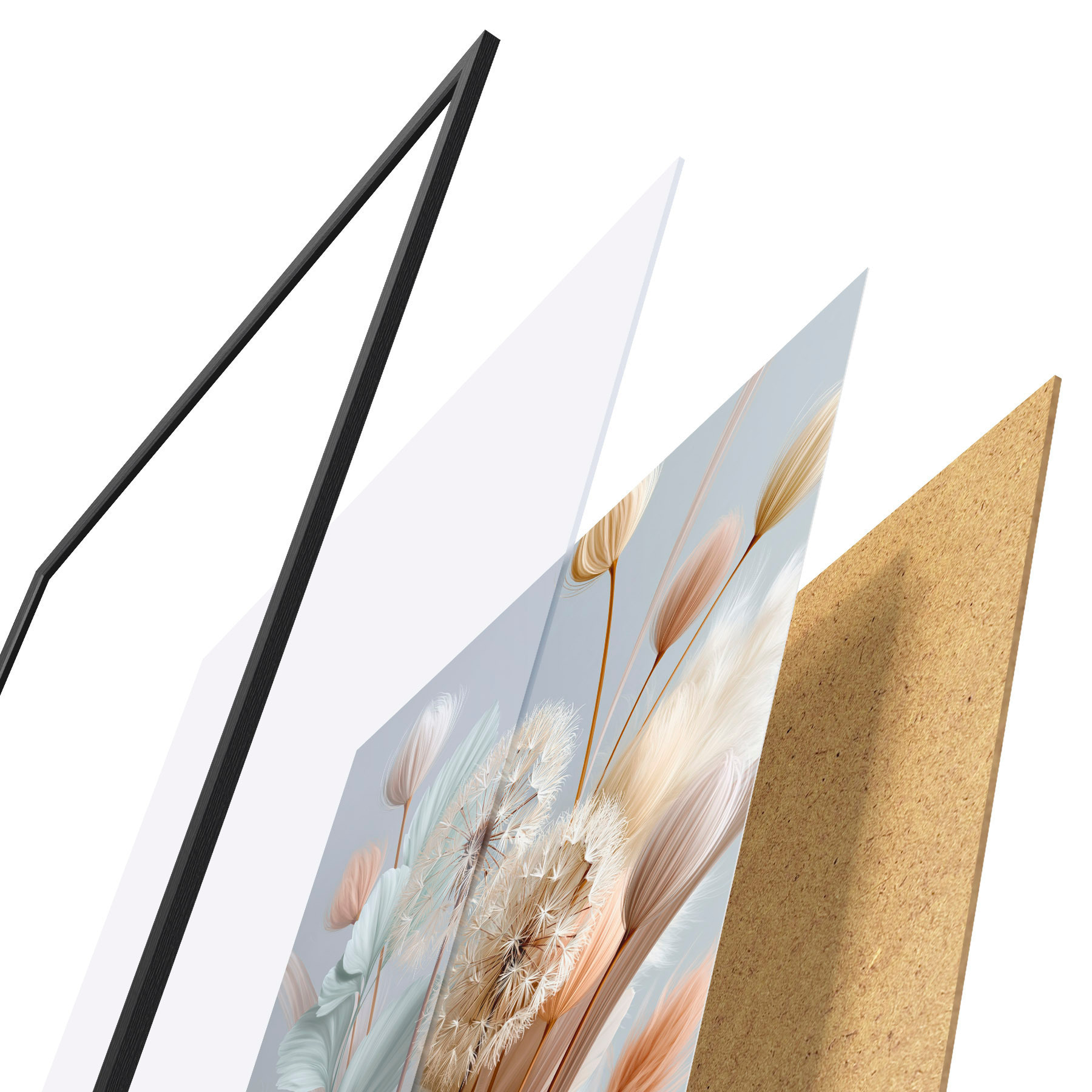 Plakat Delikatne mlecze i polne kwiaty f51182