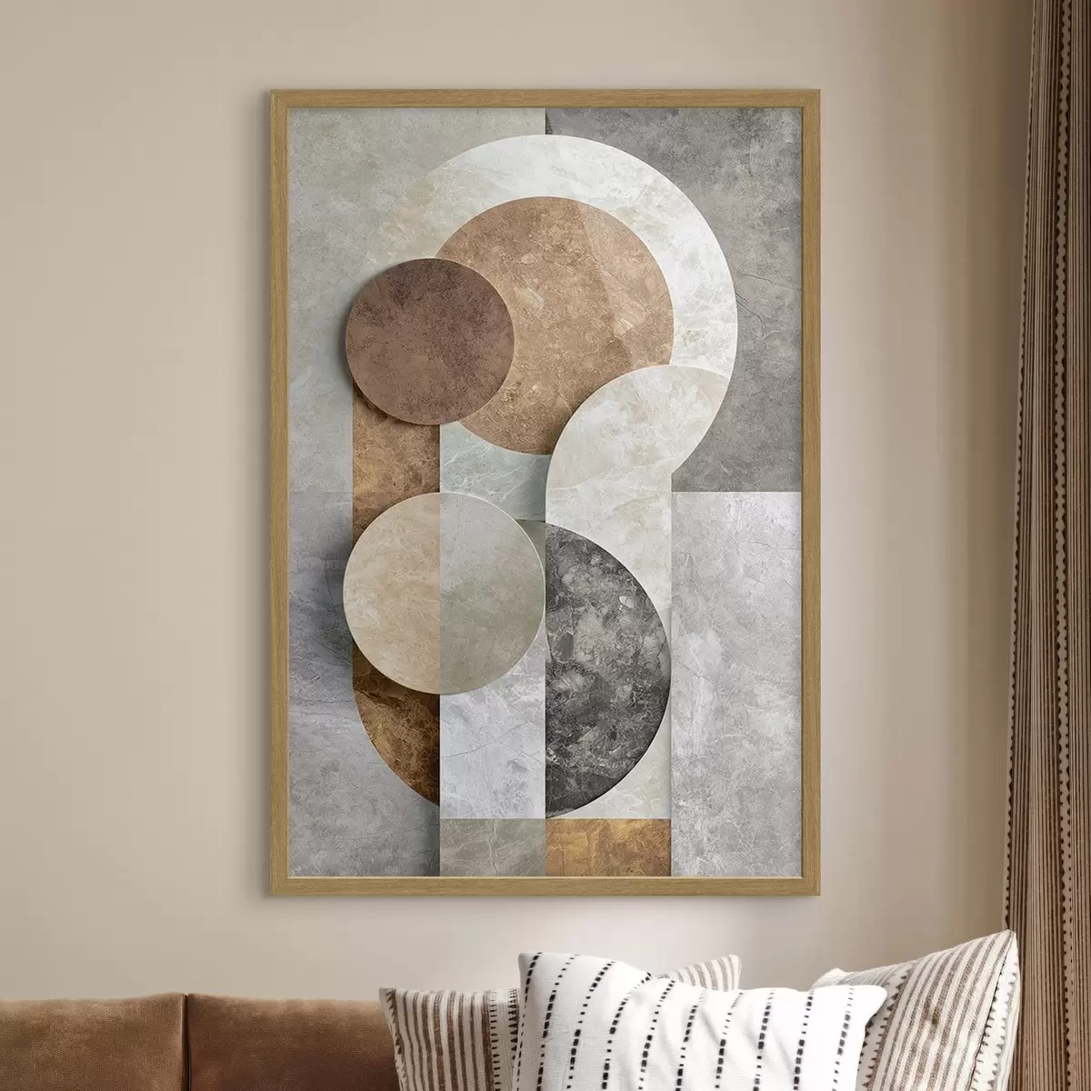 Plakat Abstrakcja geometryczna z okręgami f51185