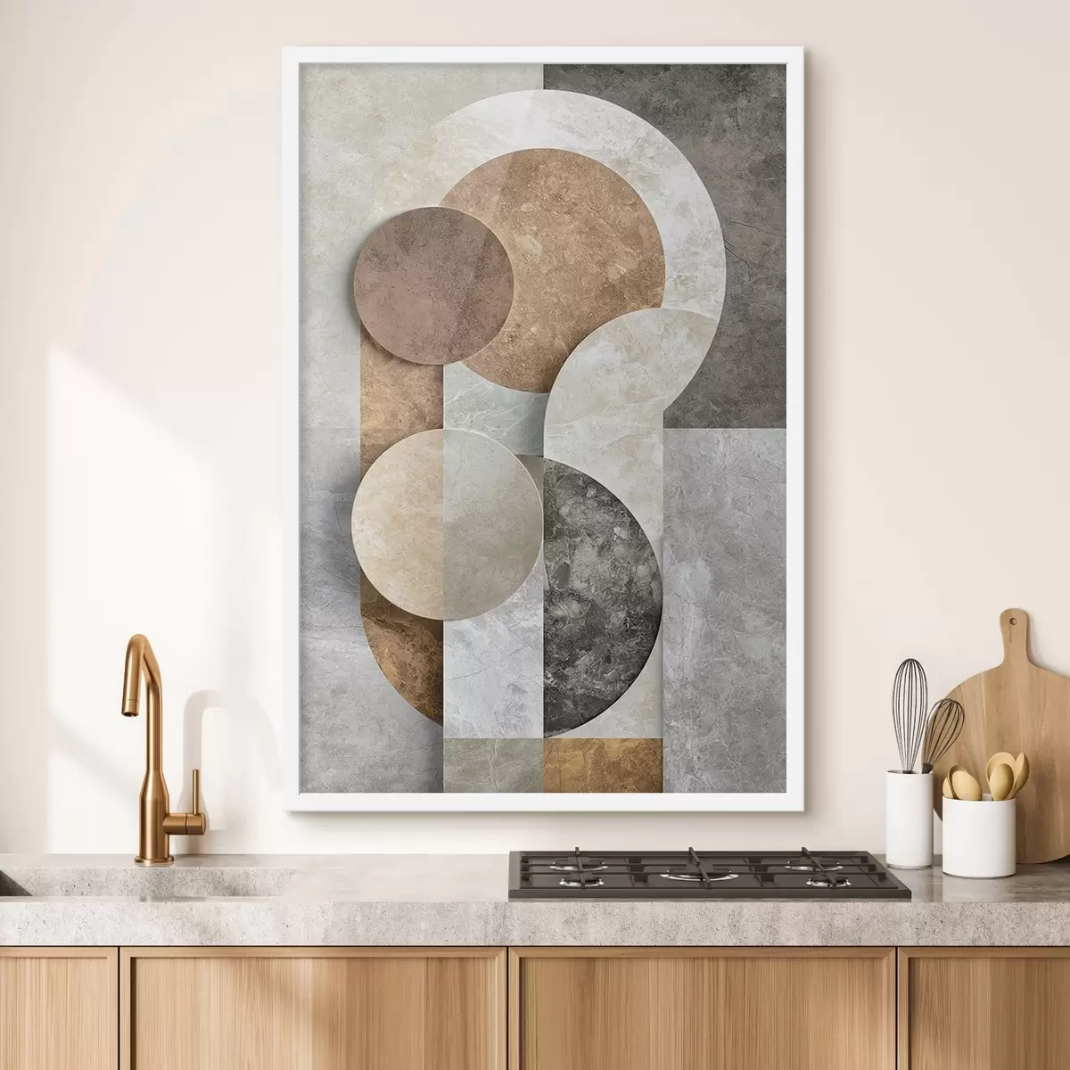 Plakat Abstrakcja geometryczna z okręgami f51185