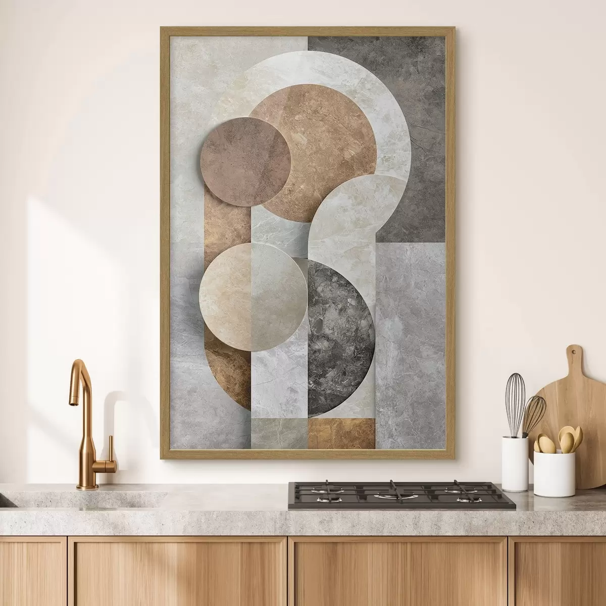 Plakat Abstrakcja geometryczna z okręgami f51185