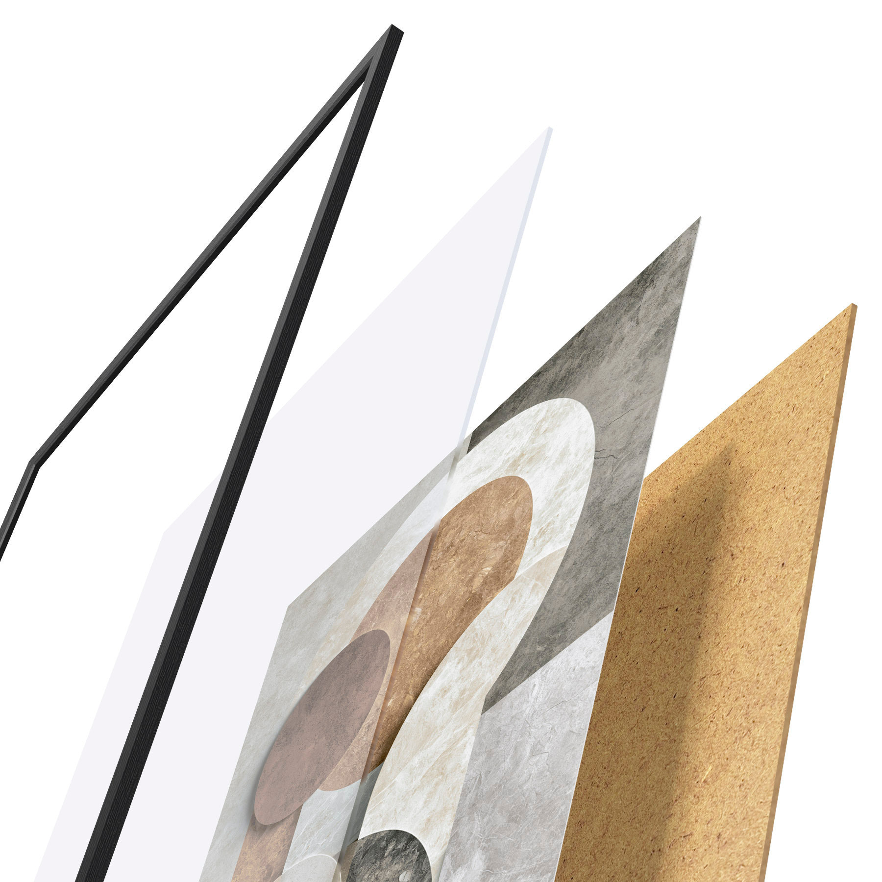 Plakat Abstrakcja geometryczna z okręgami f51185