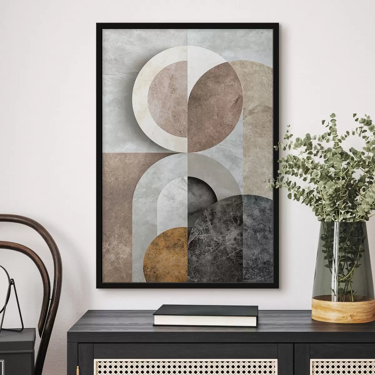 Plakat Kompozycja geometryczna z okręgami f51281