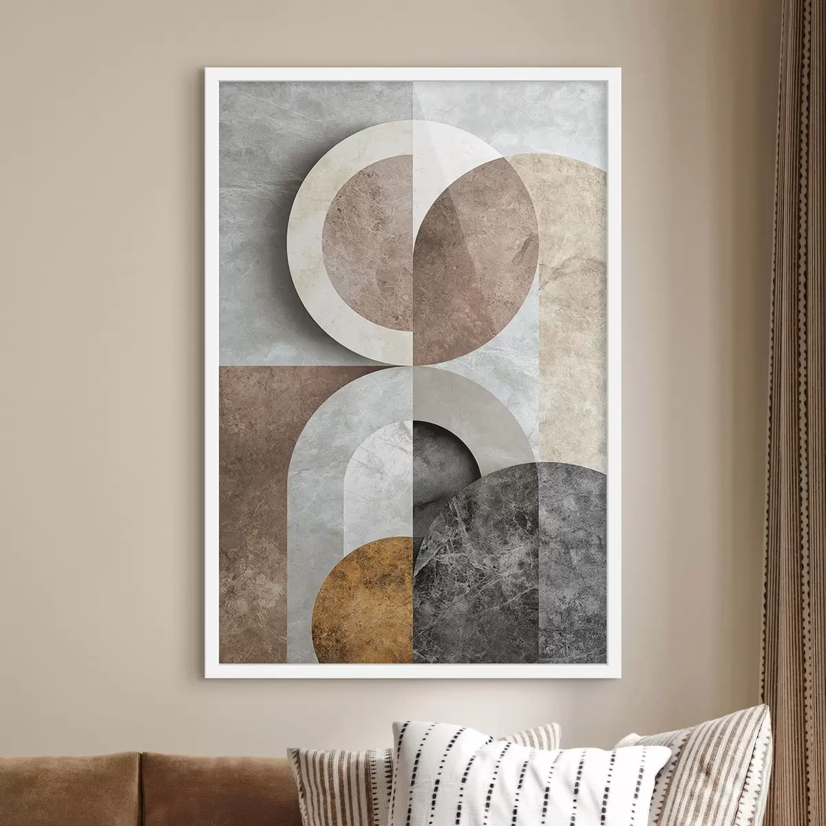 Plakat Kompozycja geometryczna z okręgami f51281