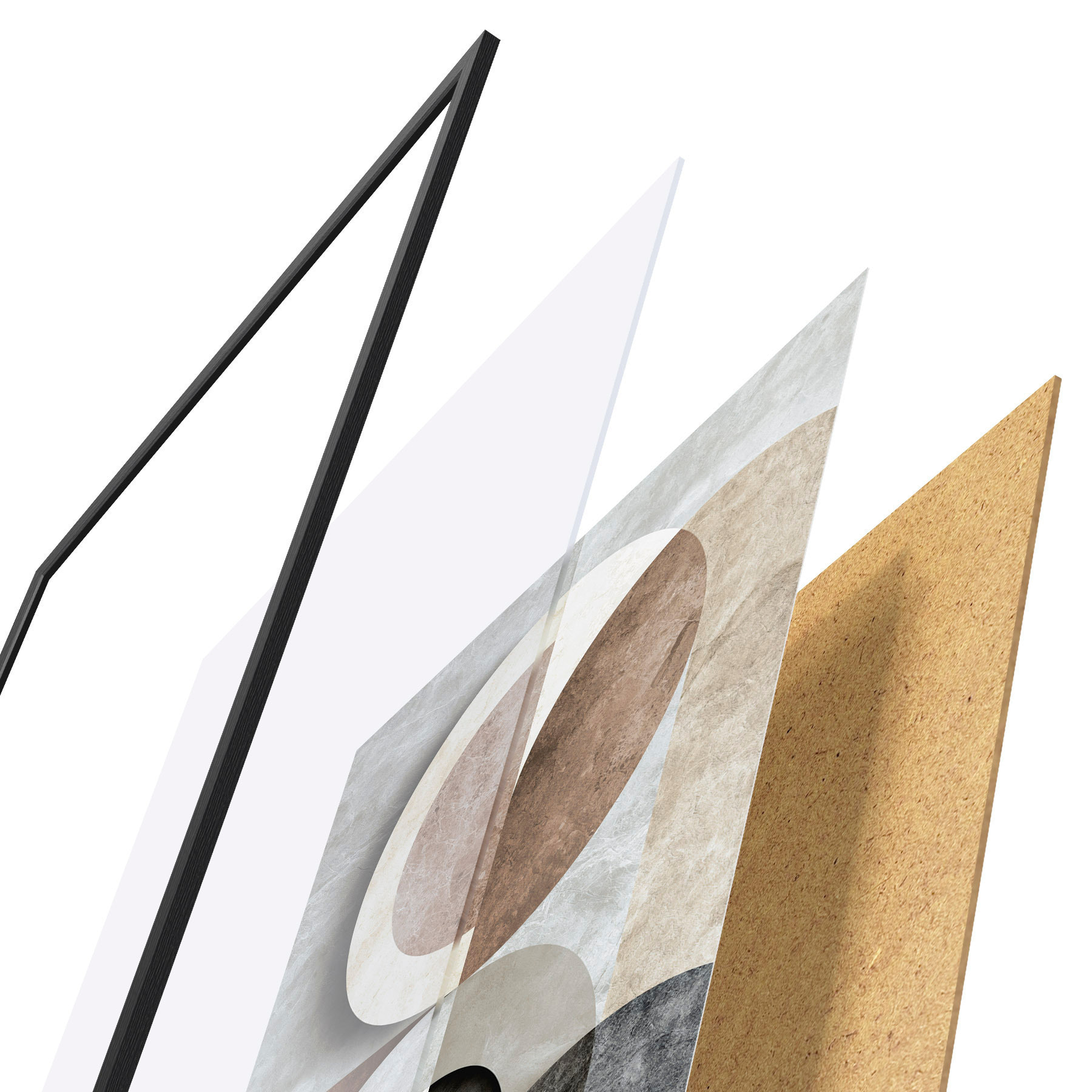 Plakat Kompozycja geometryczna z okręgami f51281