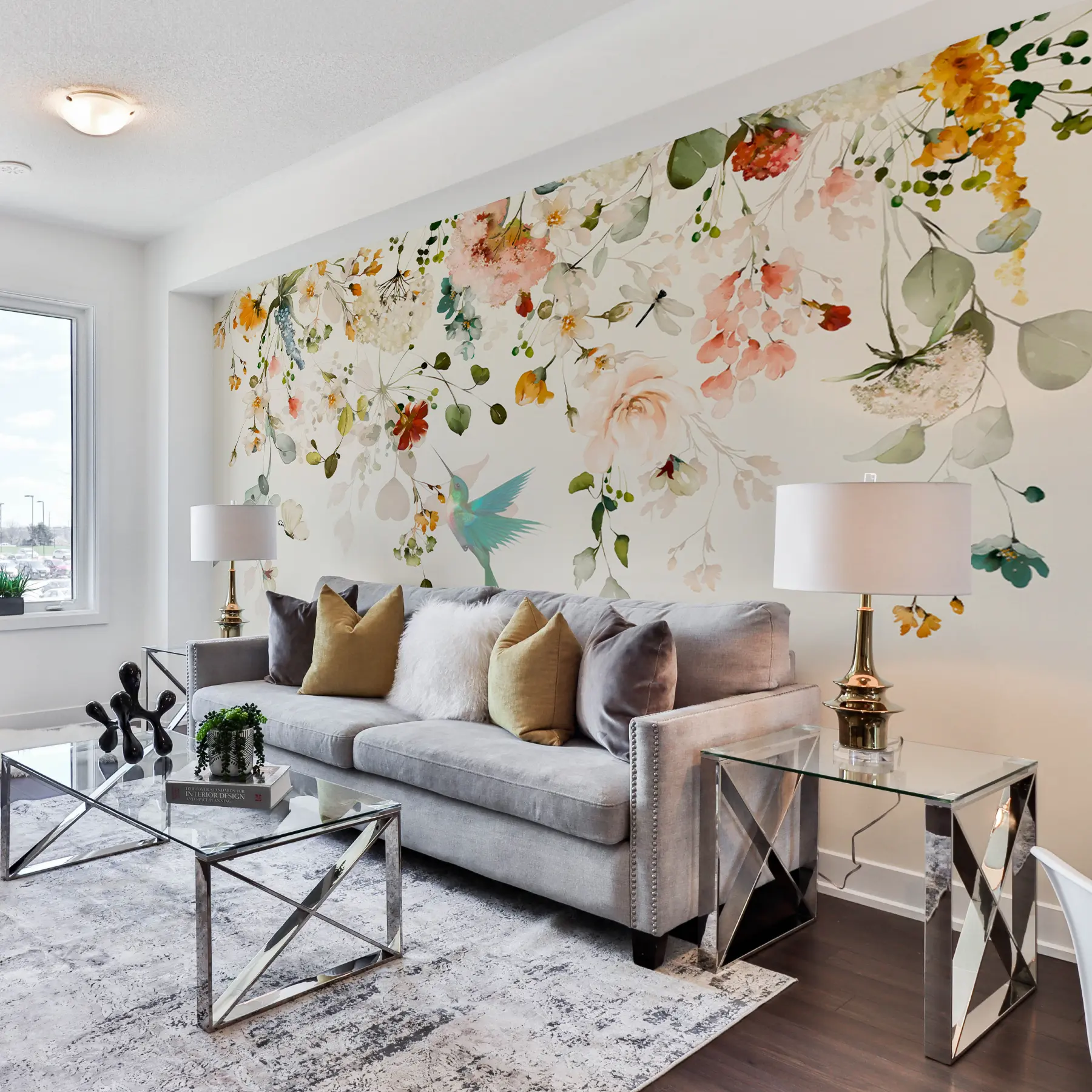 Fototapeta Kwiaty i kolibry u59610