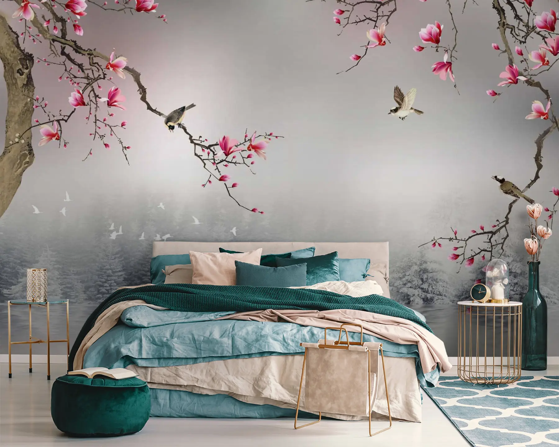 Fototapeta Kwiat, biały i fioletowy u37233