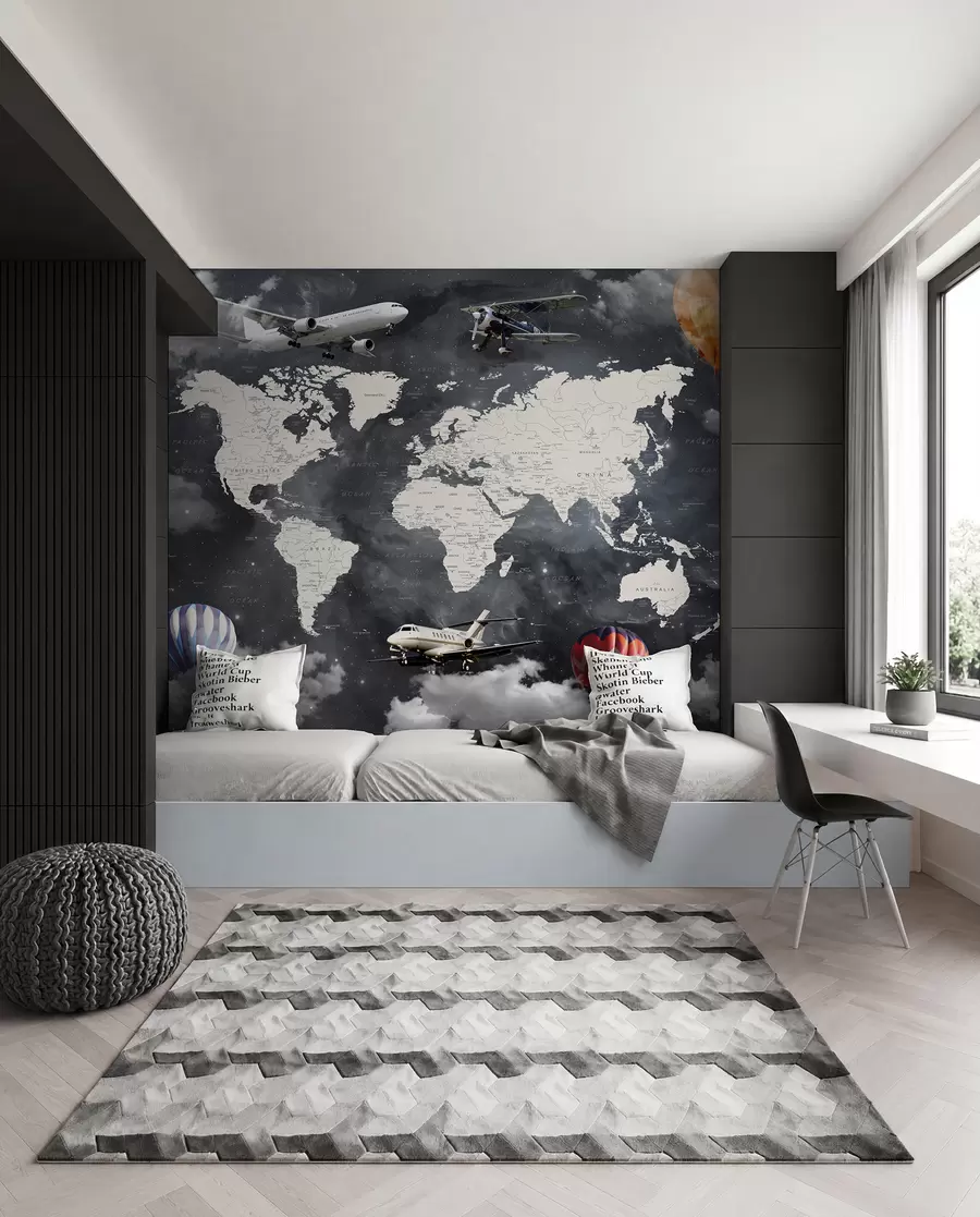 Fototapeta Mapa i samoloty u72597